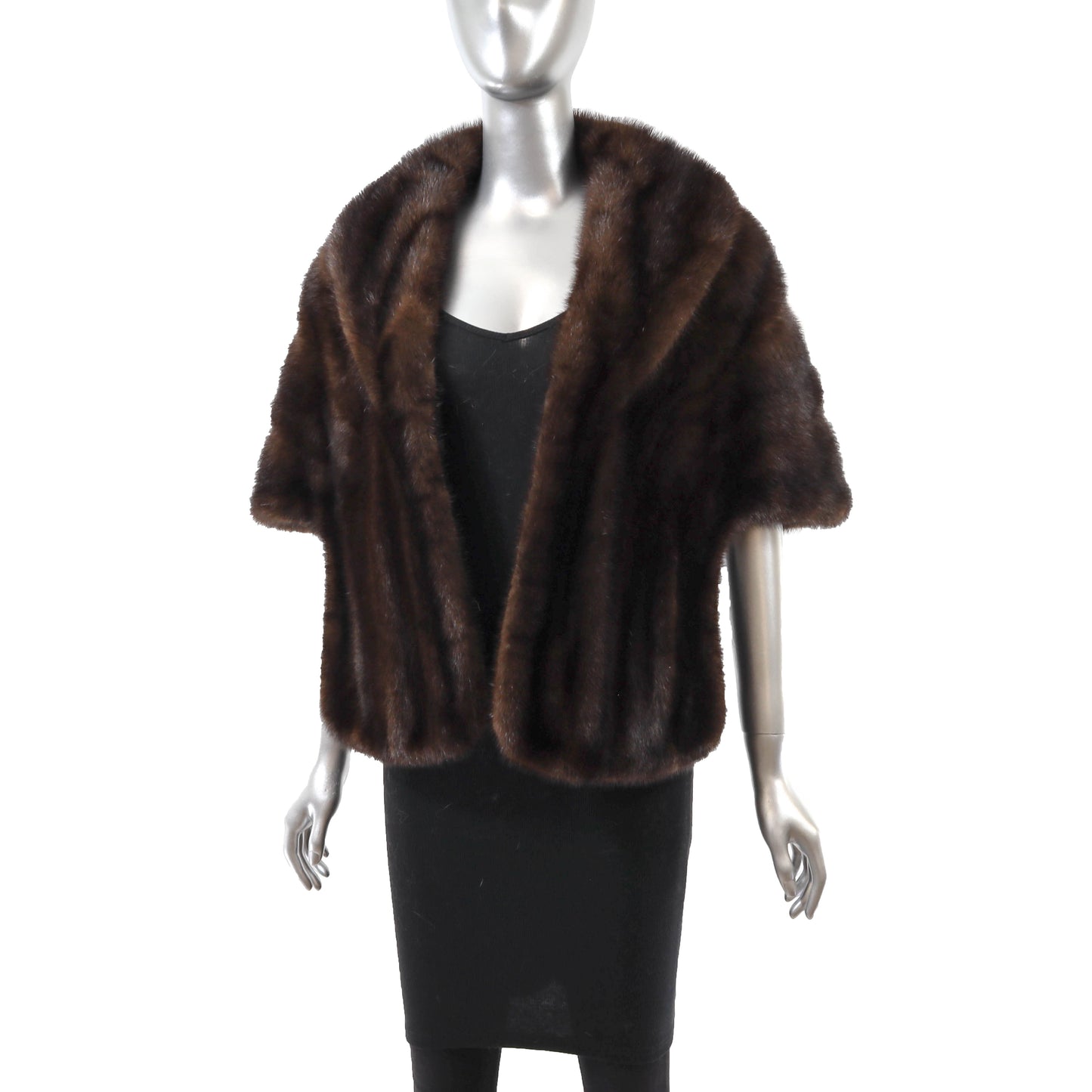 Brown Mink Stole- Size Free