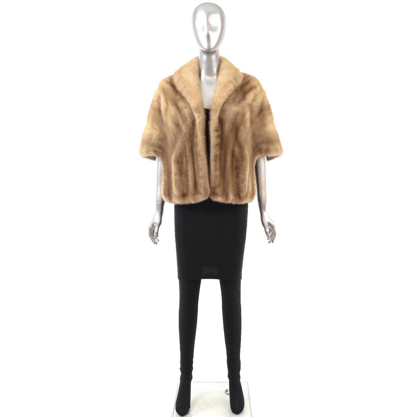 Light Brown Mink Stole- Size Free