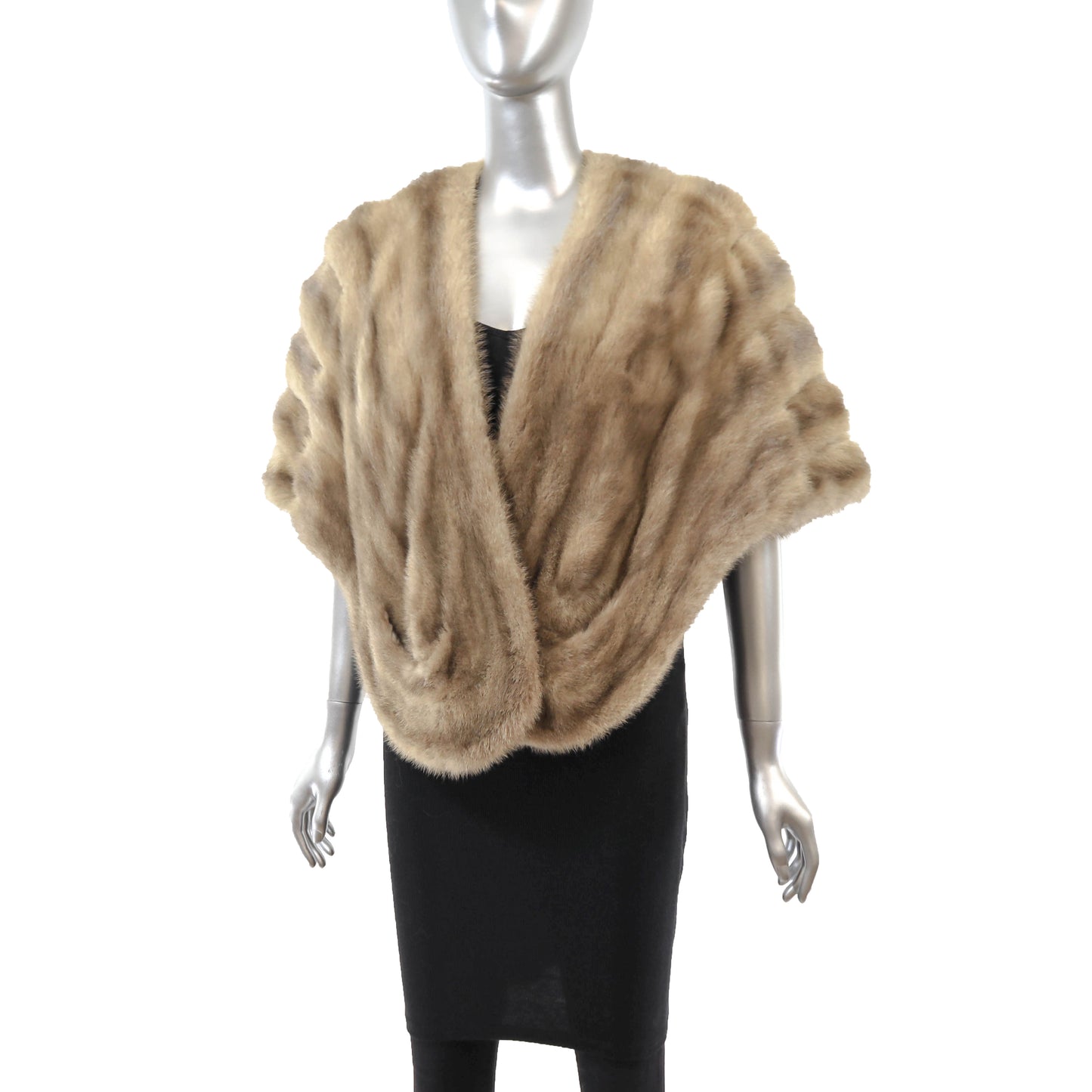 Grey Mink Stole- Size Free