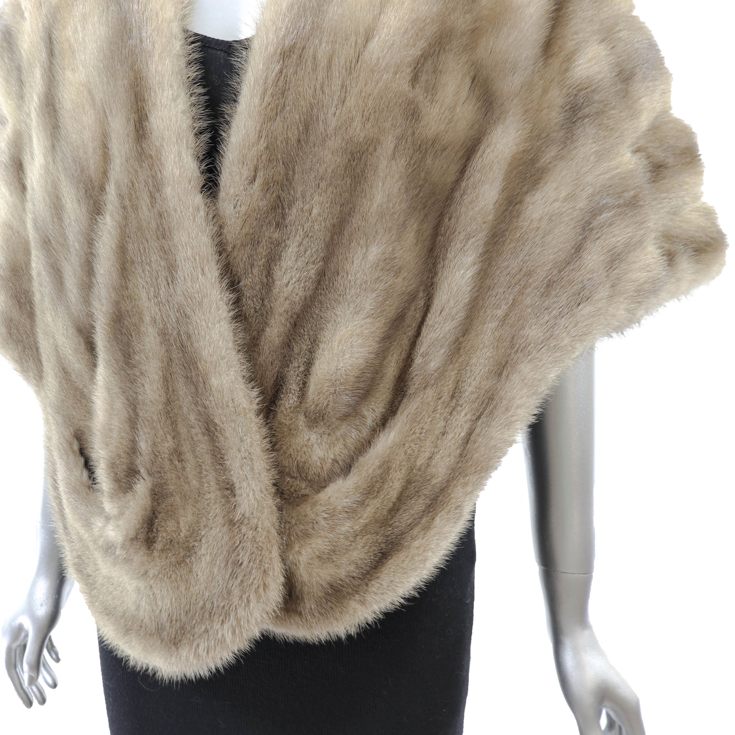 Grey Mink Stole- Size Free