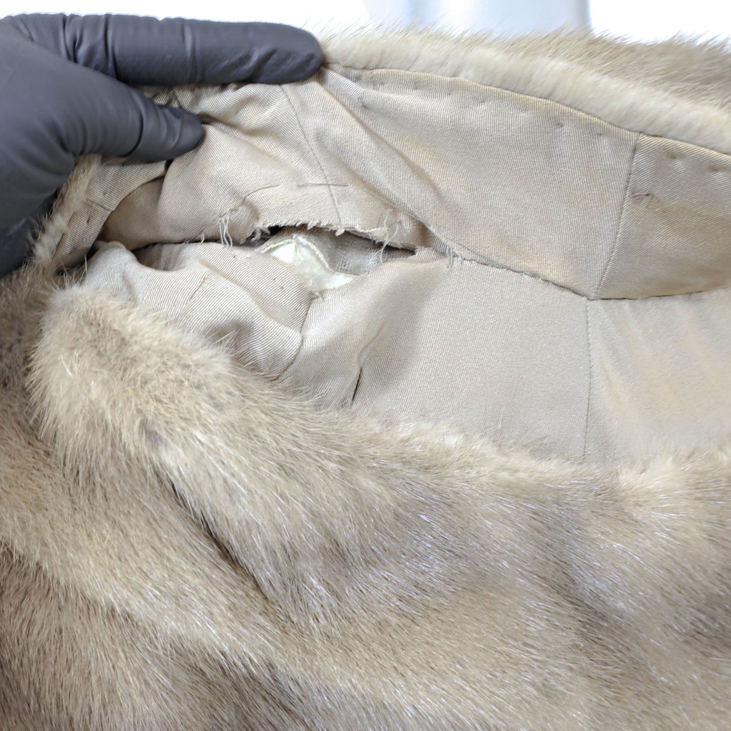 Grey Mink Stole- Size Free