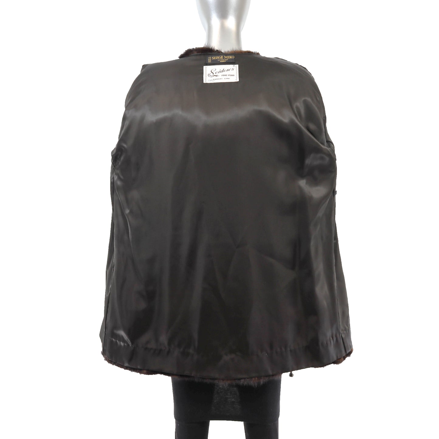 Brown Hooded Mink Stroller- Size XL