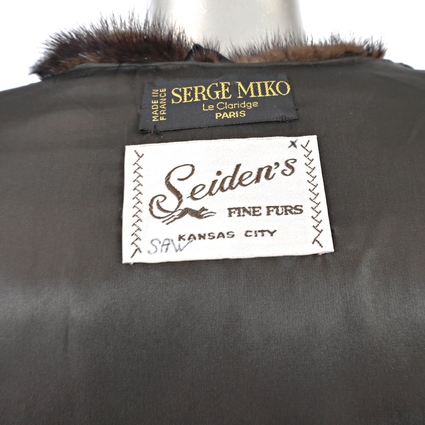 Brown Hooded Mink Stroller- Size XL