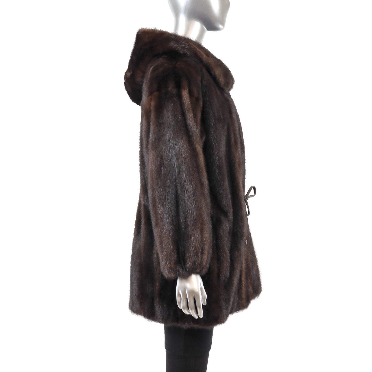 Brown Hooded Mink Stroller- Size XL