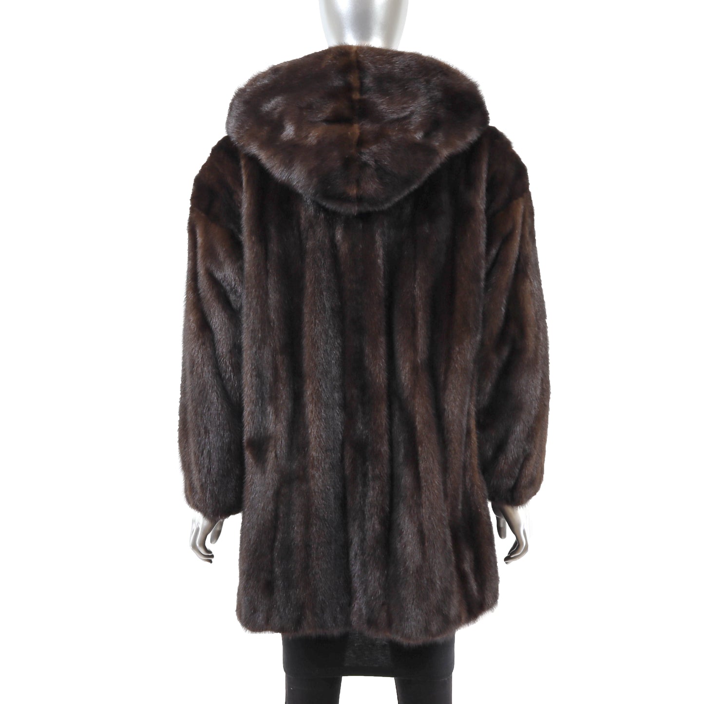 Brown Hooded Mink Stroller- Size XL