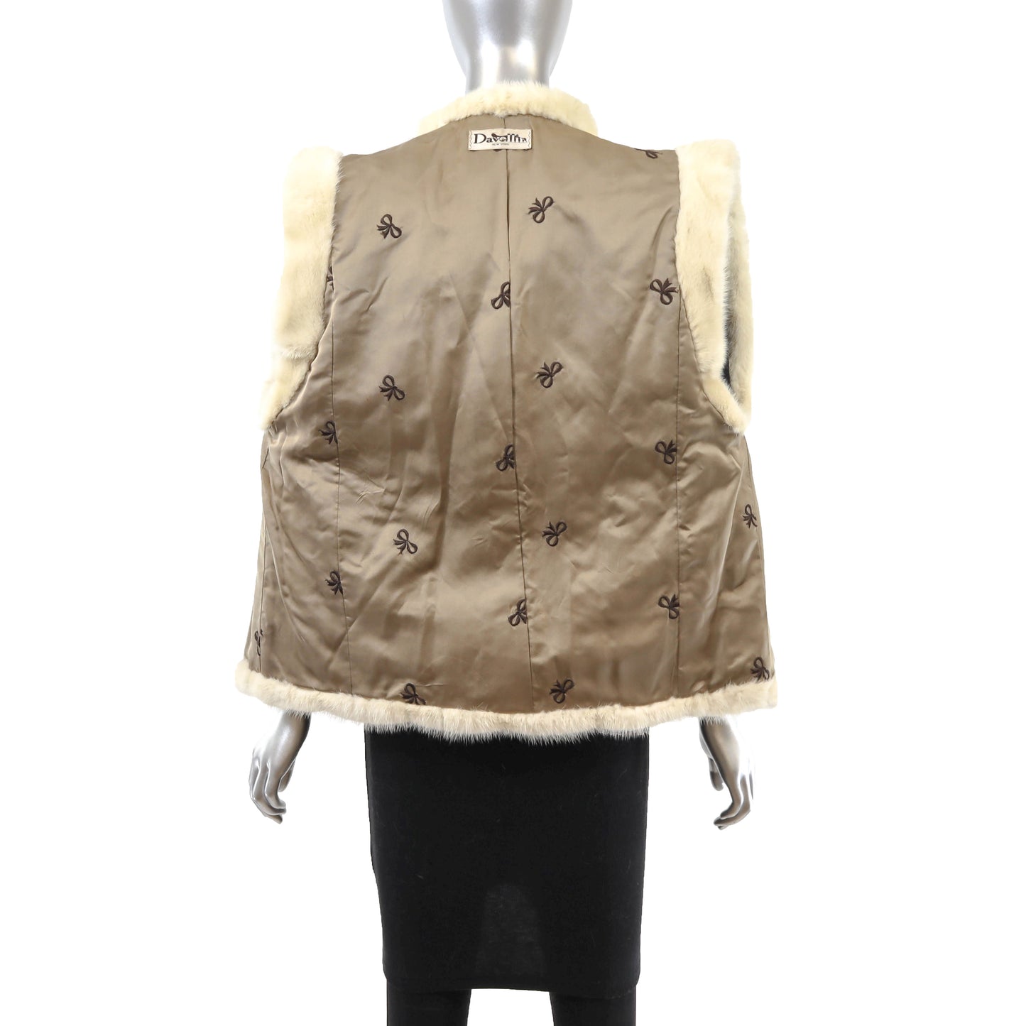 White Mink Vest- Size M