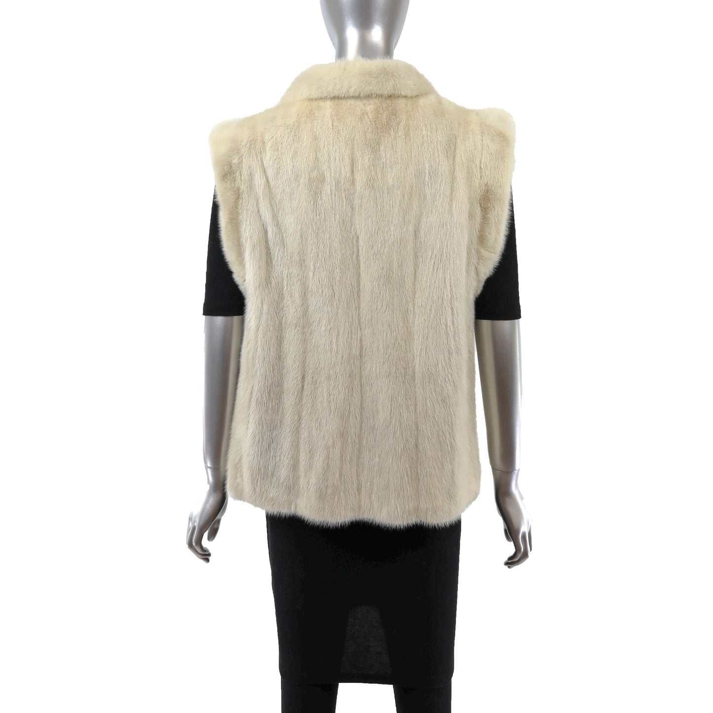 White Mink Vest- Size M