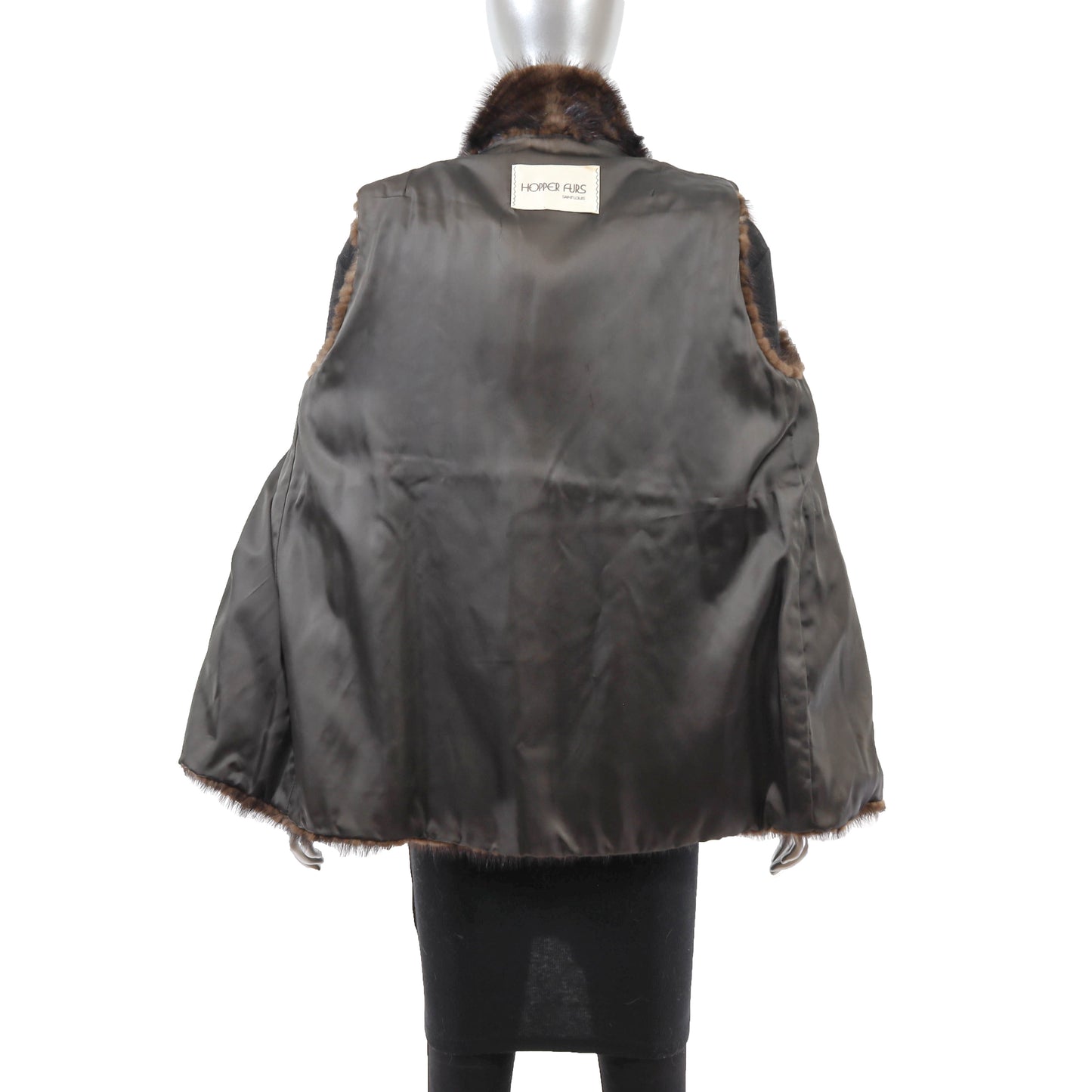 Brown Section Mink Vest- Size M