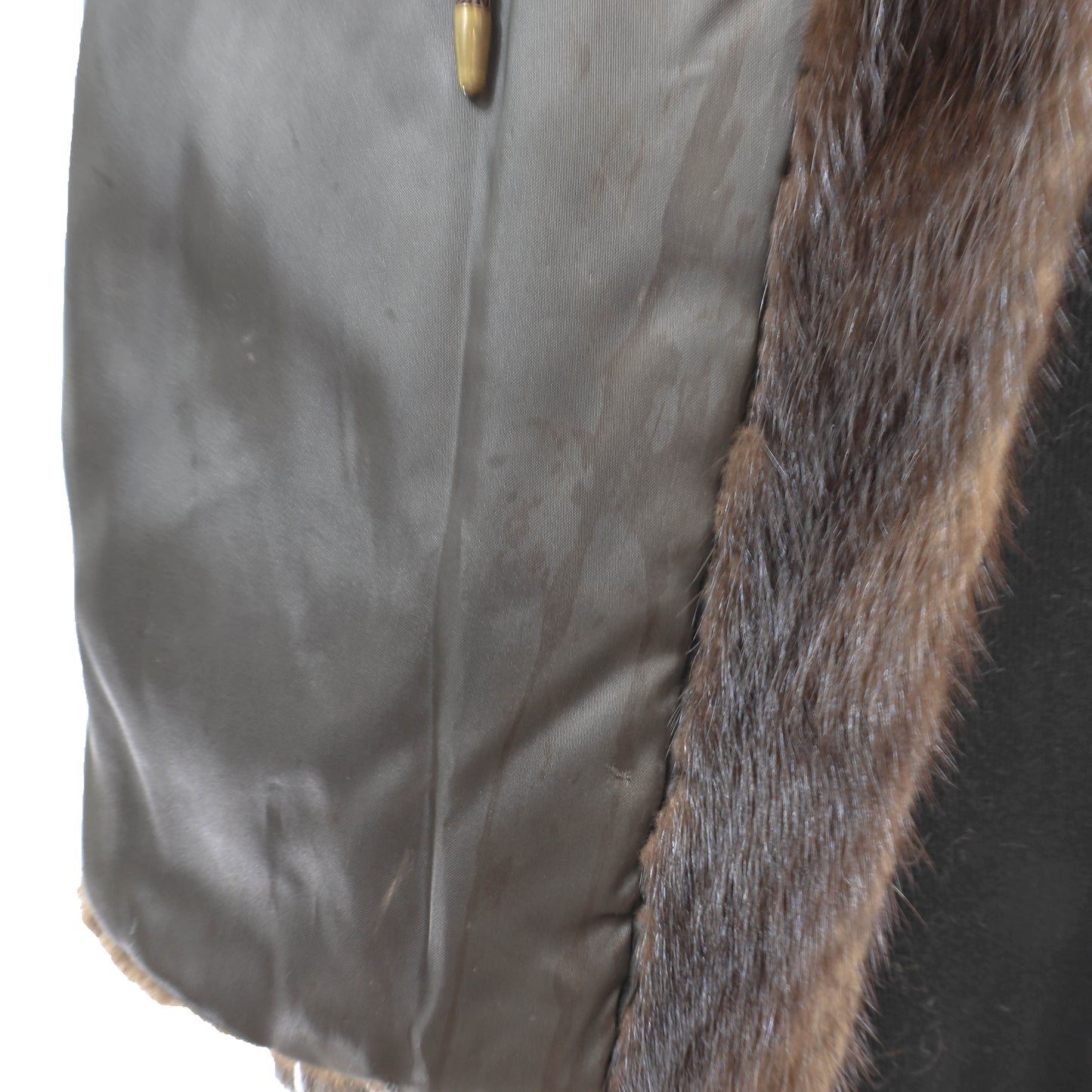 Brown Section Mink Vest- Size M