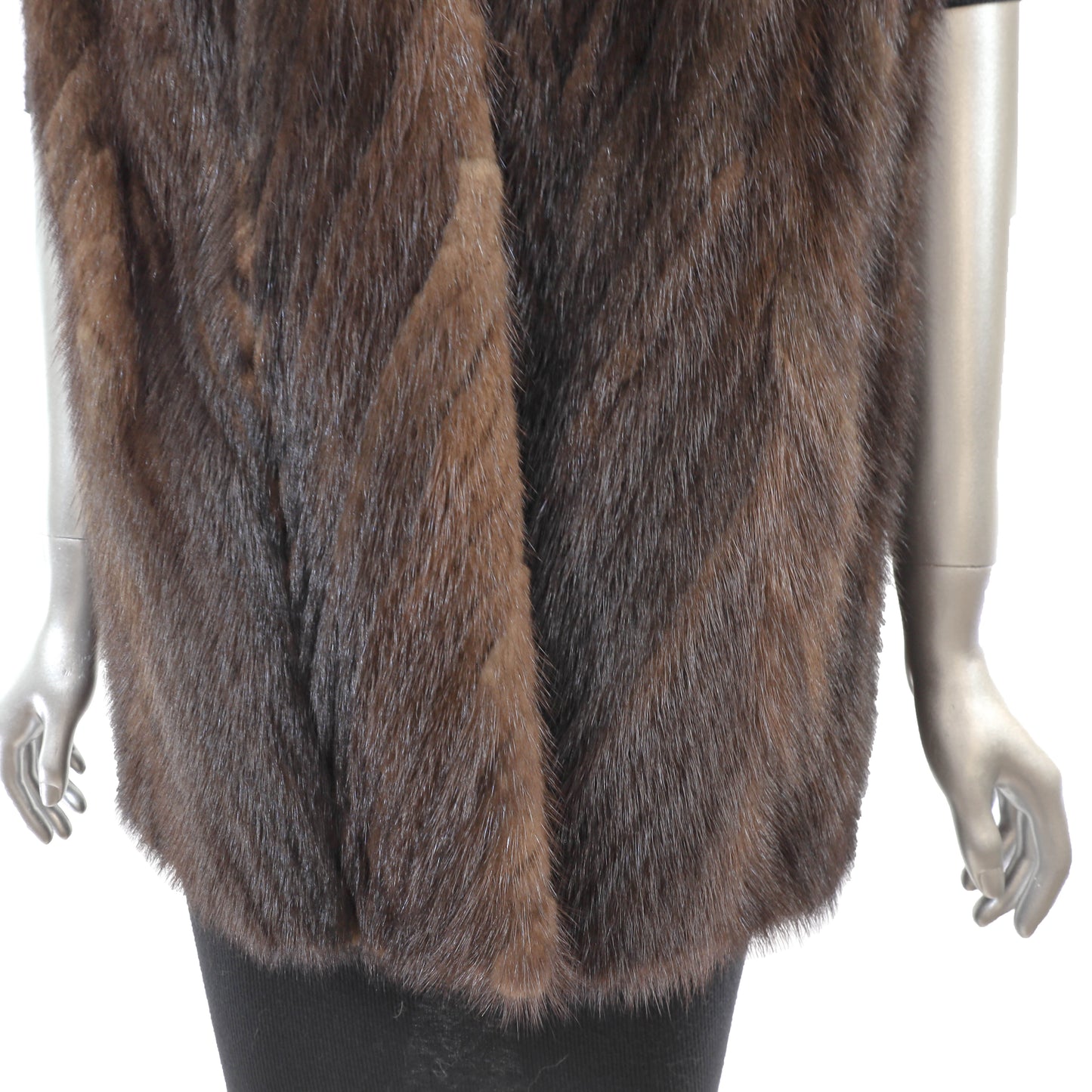 Brown Section Mink Vest- Size M