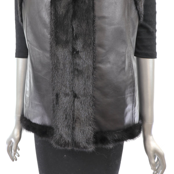 Ranch Mink Vest Reversible to Leather- Size S