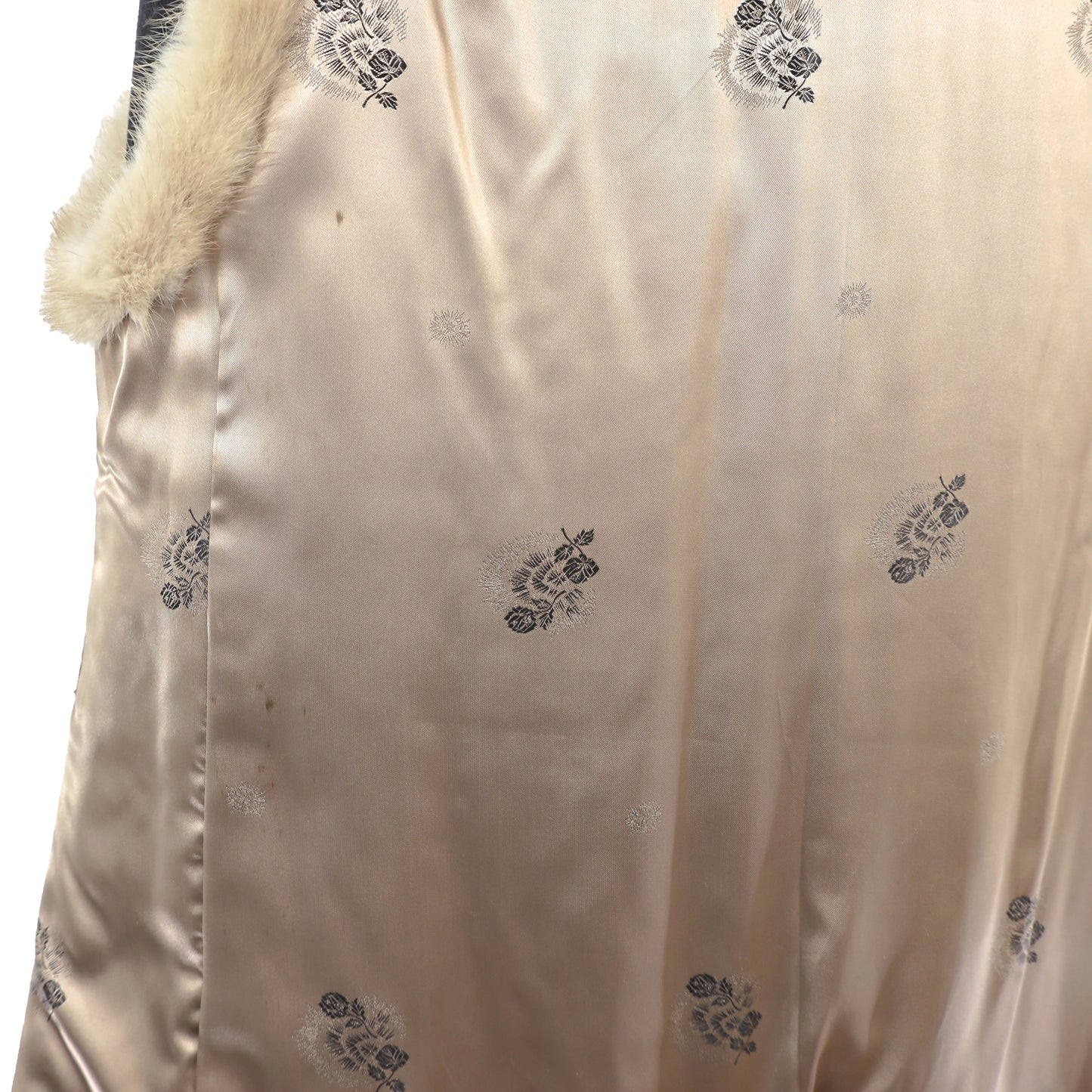 Light Brown Mink Vest with Leather Insert- Size M