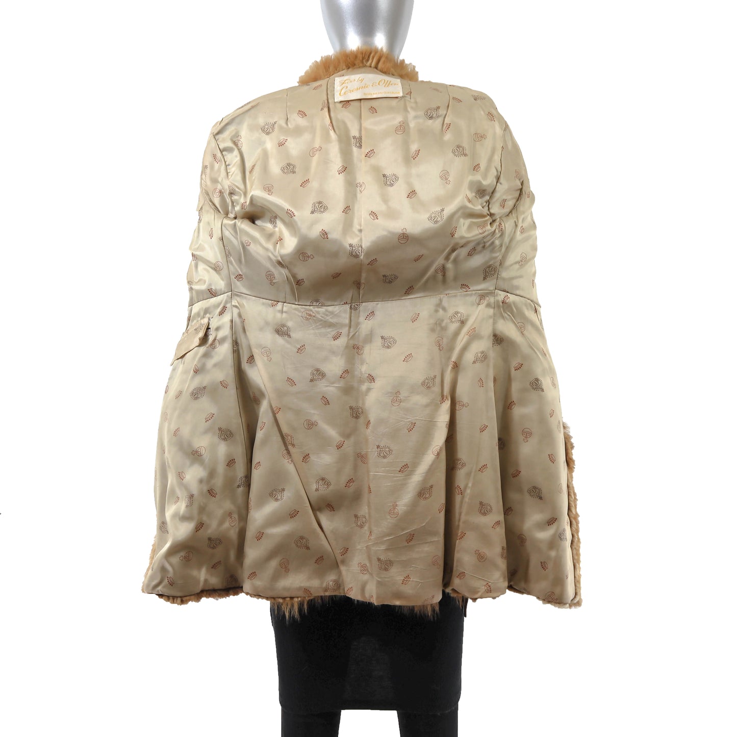Muskrat Jacket with Leather and Opossum Collar- Size XS