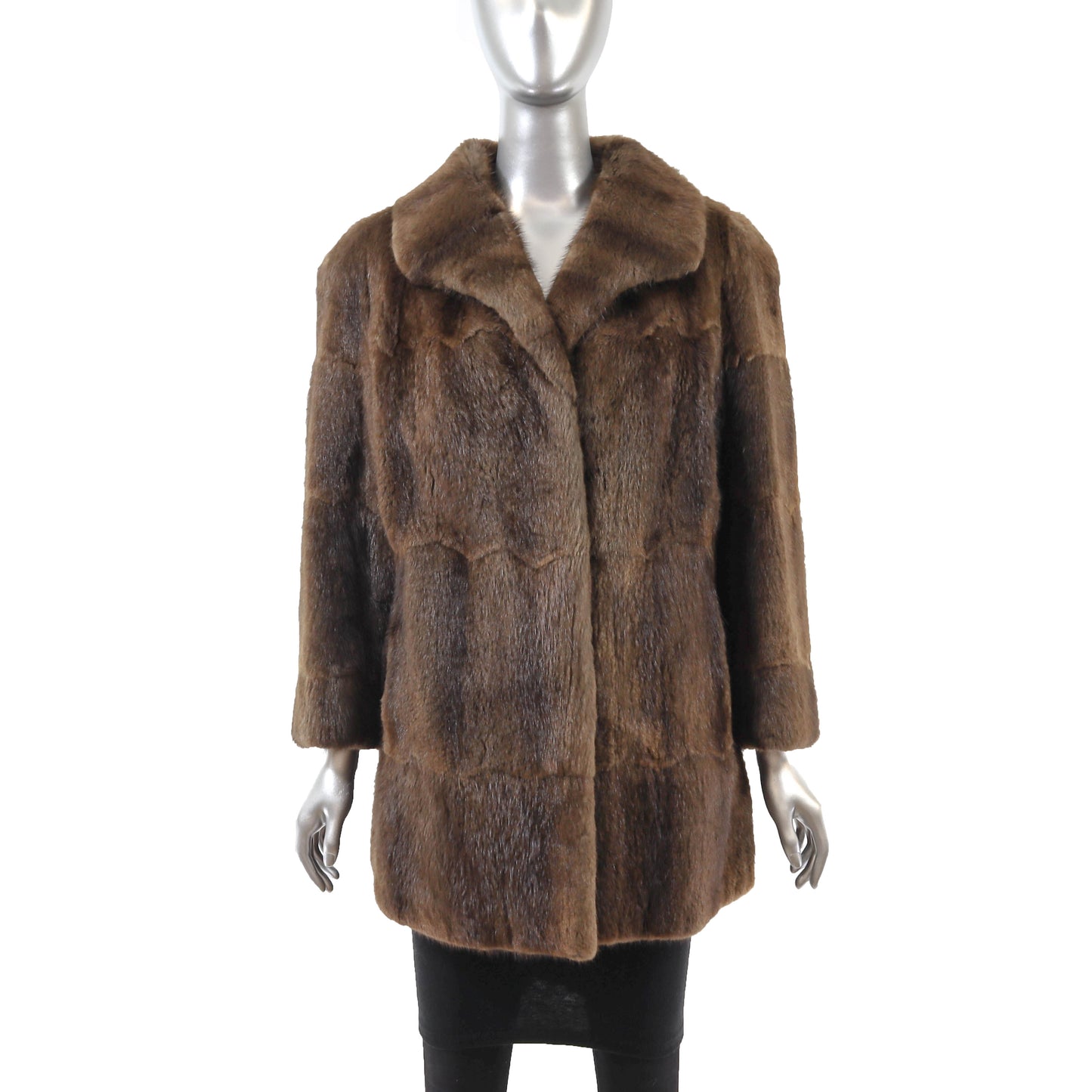 Brown Muskrat Jacket- Size M