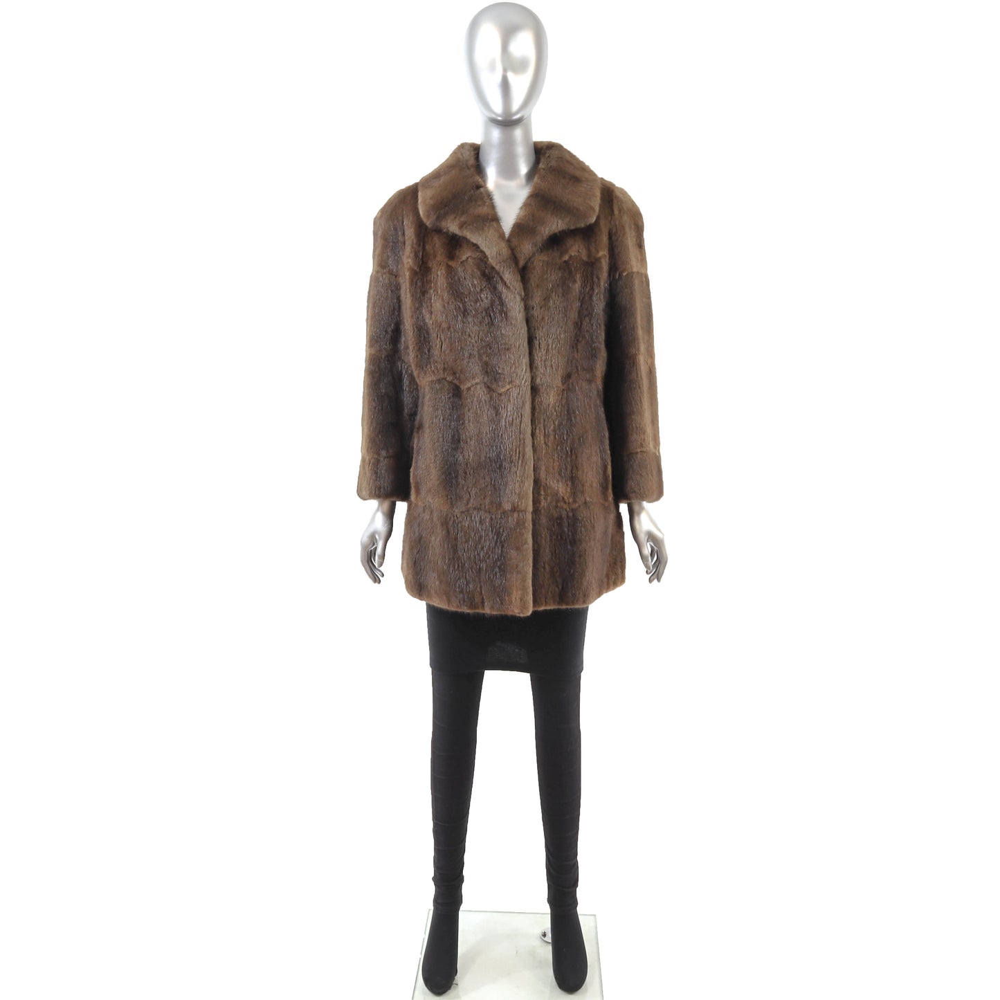 Brown Muskrat Jacket- Size M
