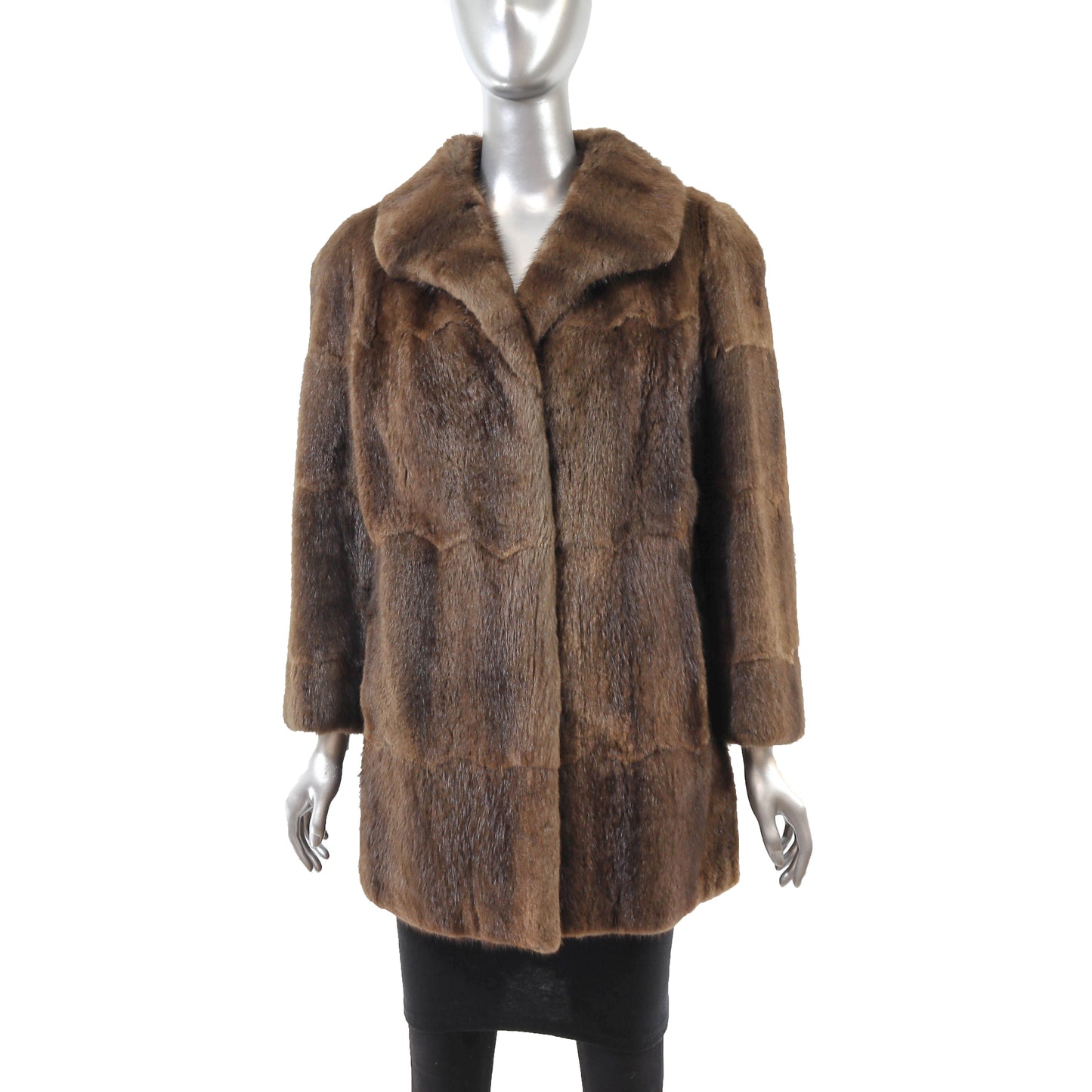 Brown Muskrat Jacket- Size M