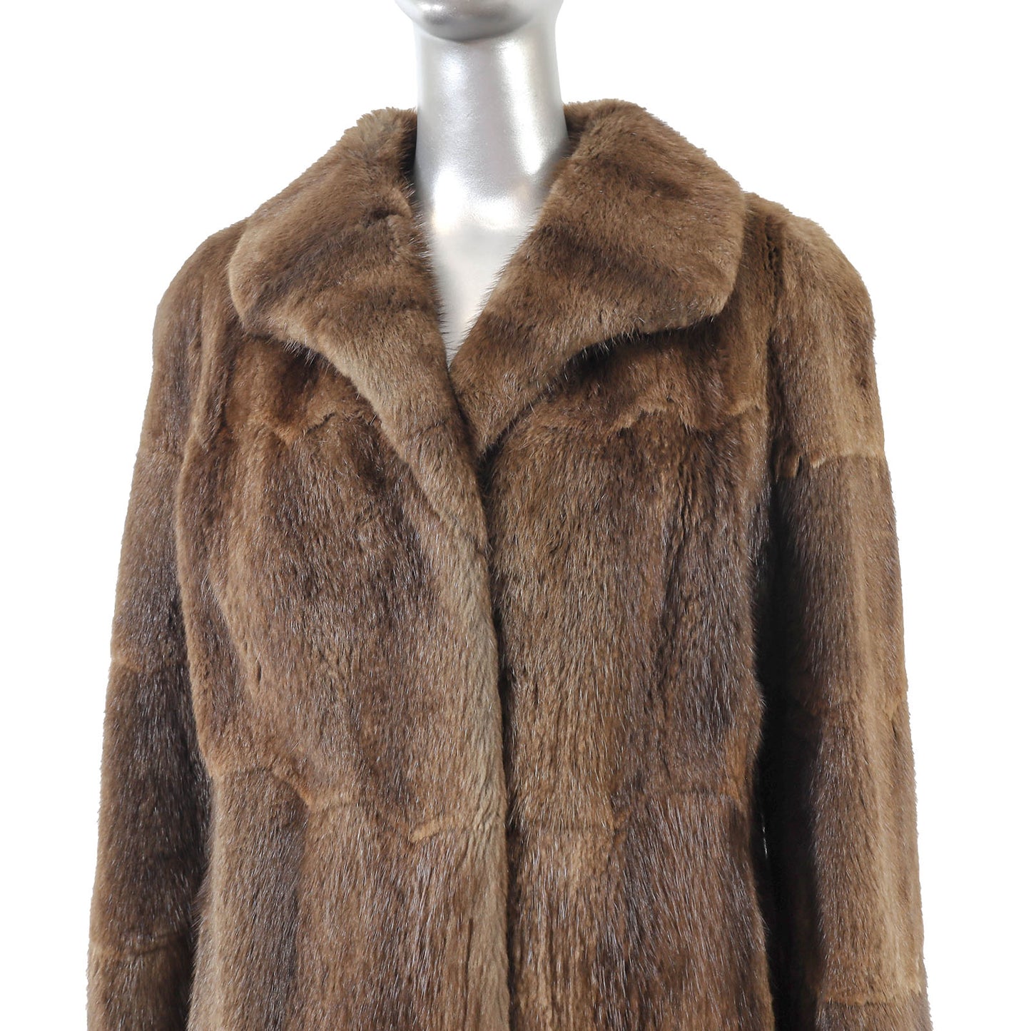 Brown Muskrat Jacket- Size M