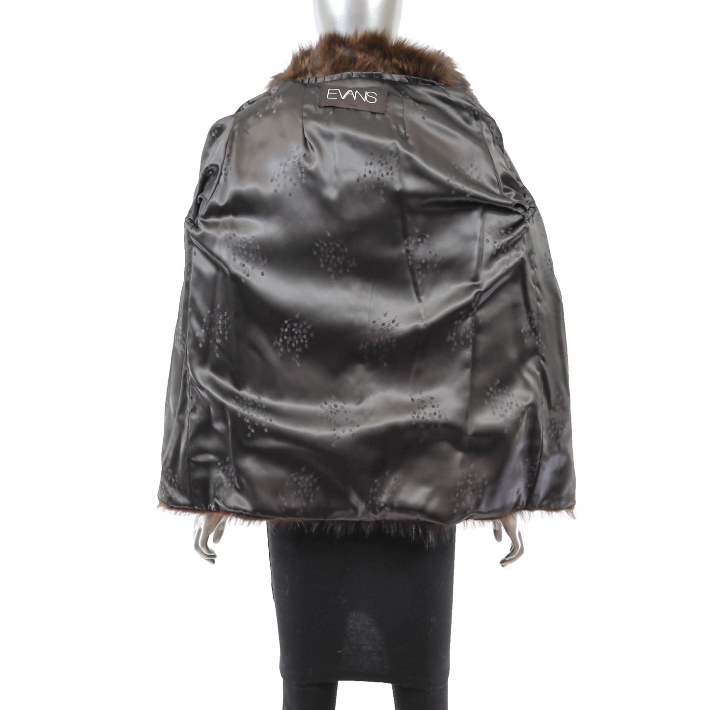 Brown Nutria Jacket with Fox- Size M