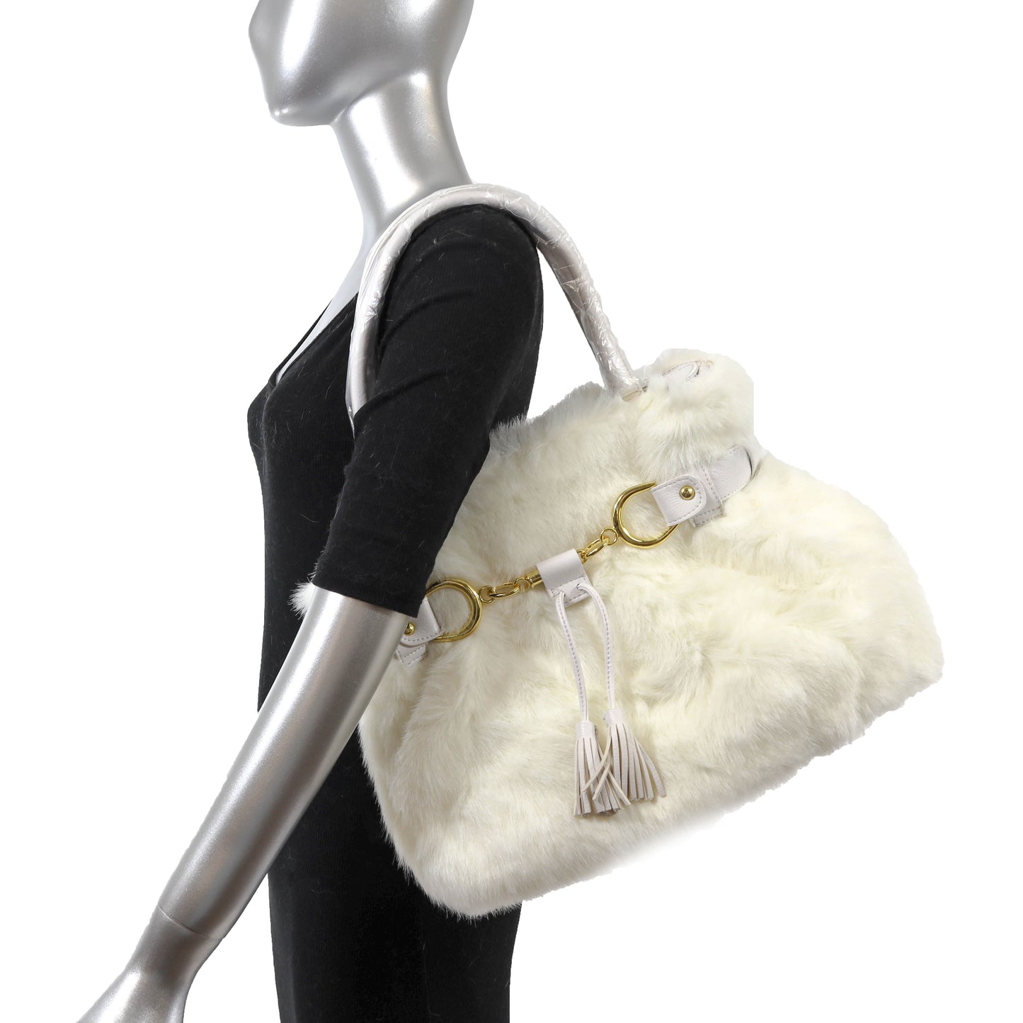 White Faux Purse- One Size