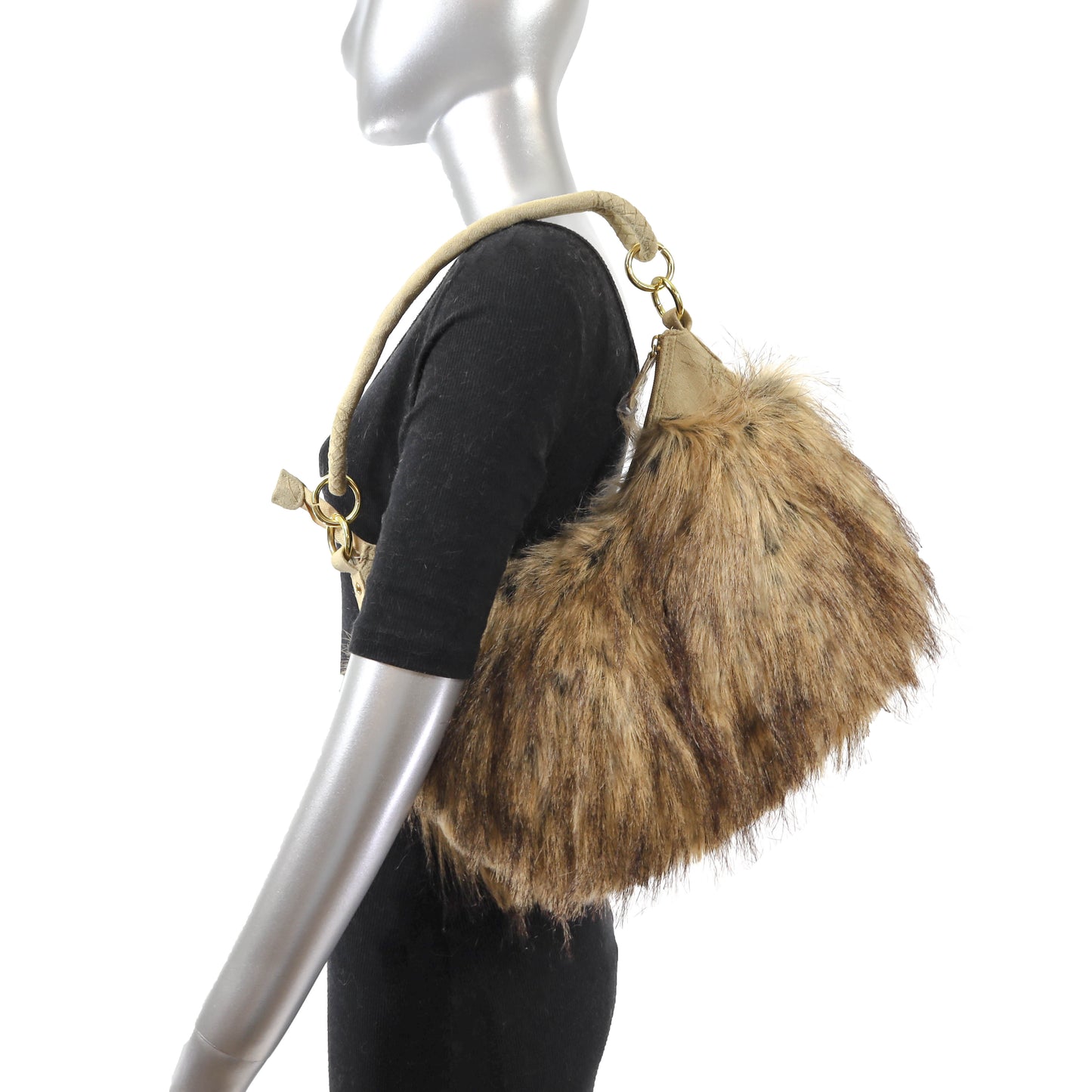 Faux Raccoon Purse- One Size