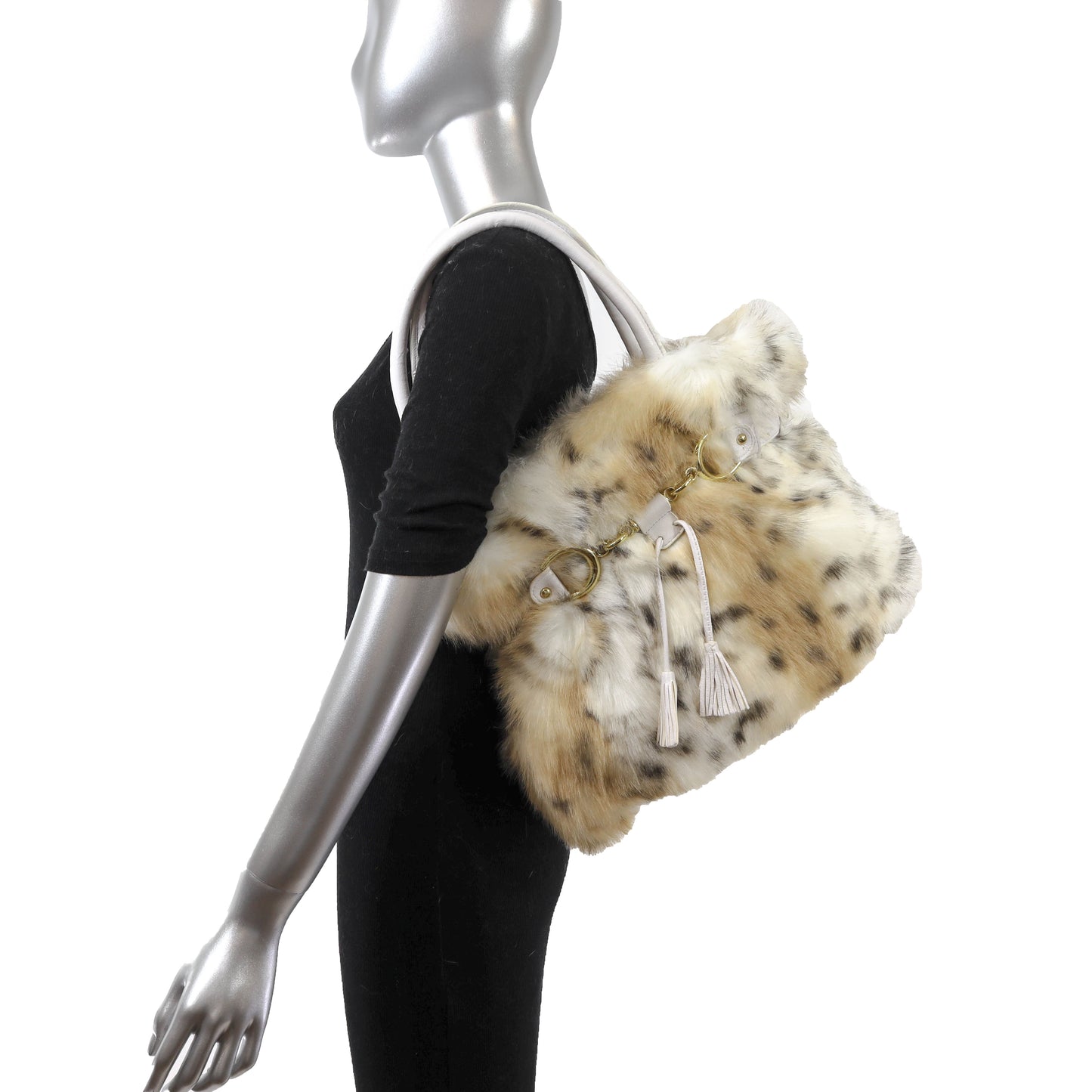 White Animal Printed Faux Purse- One Size