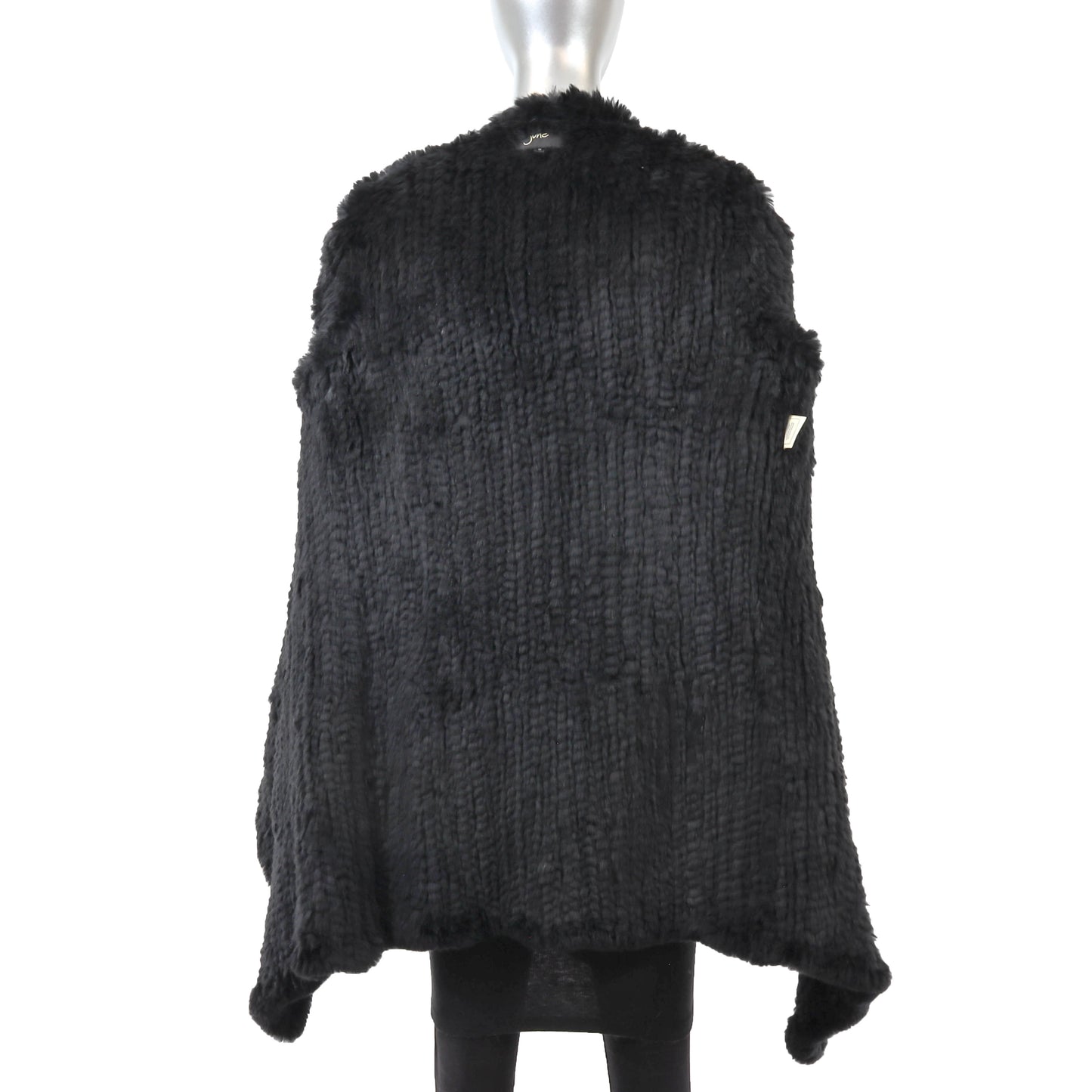 Black Knitted Rabbit Coat- Size S-M