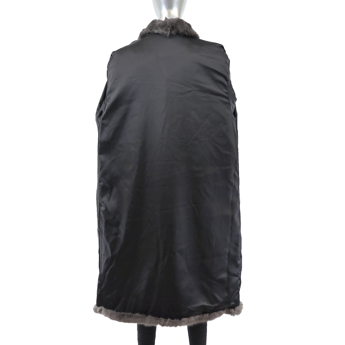 Grey Rabbit Coat- Size M