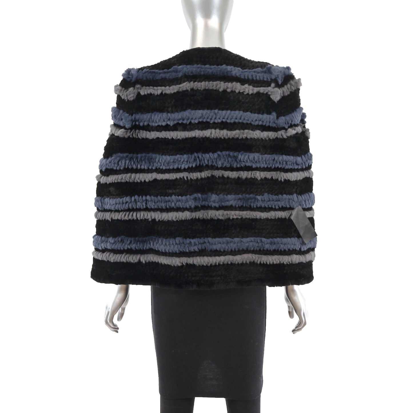 Knitted Multicolor Rex Rabbit Jacket- Size S