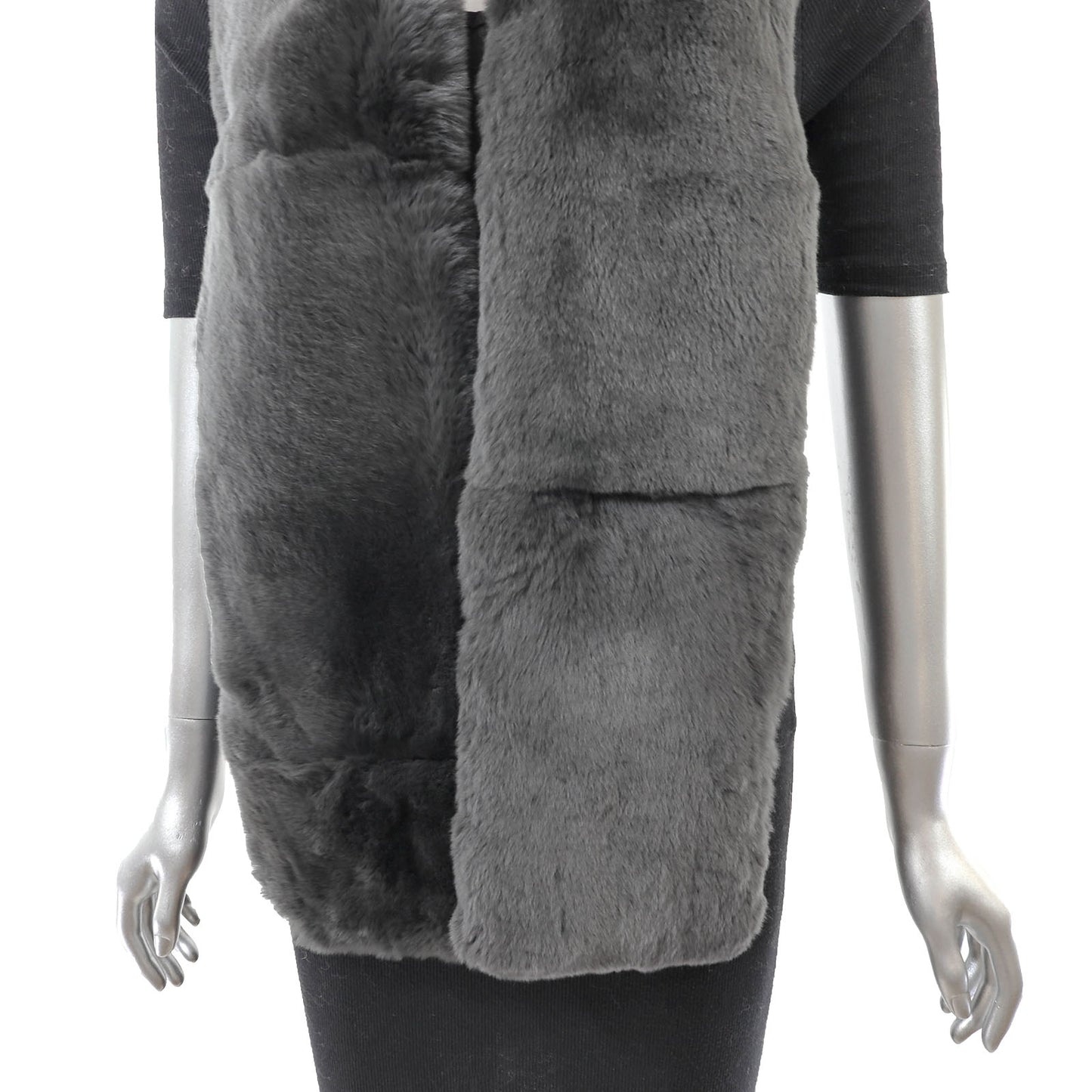 Grey Rabbit and Cashmere Scarf- Size Free