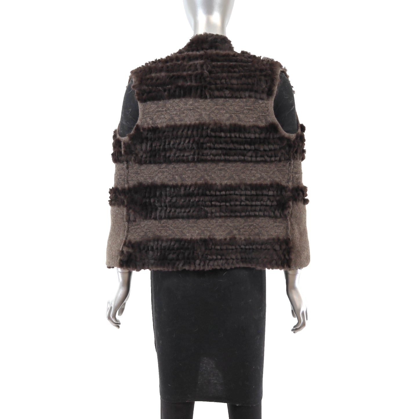 Knitted Rex Rabbit Vest- Size S