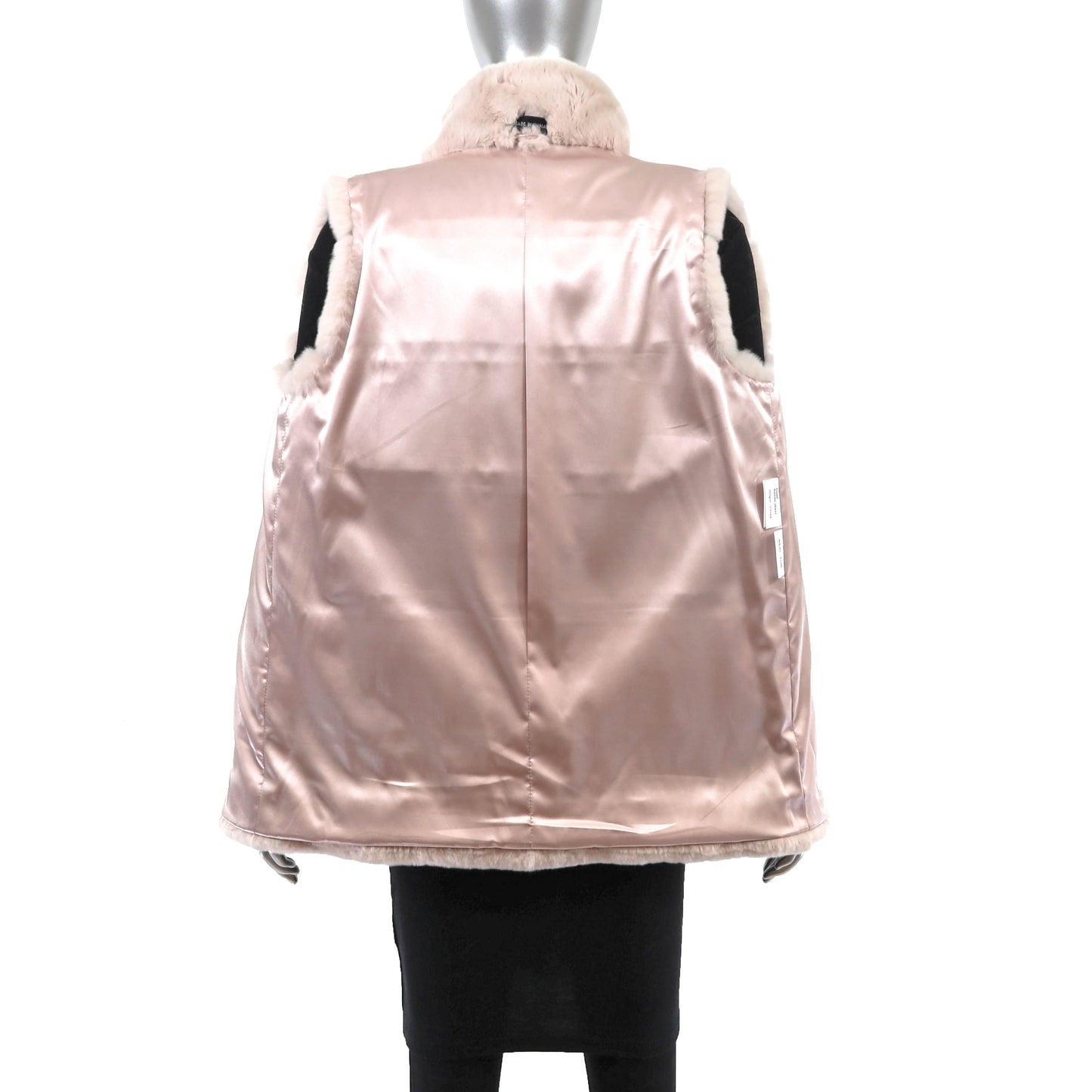 Blush Rex Rabbit Vest- Size S