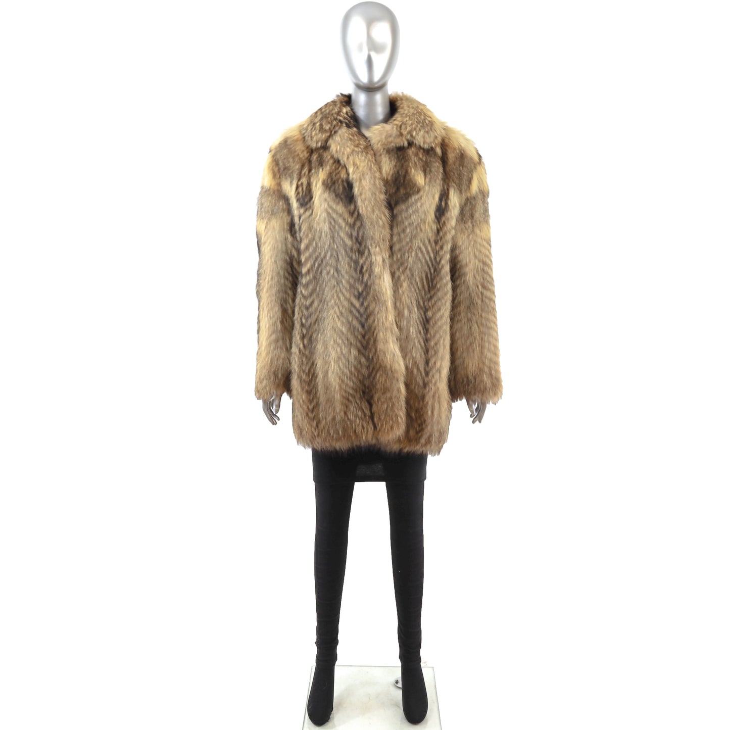 Feathered Raccoon Jacket- Size M