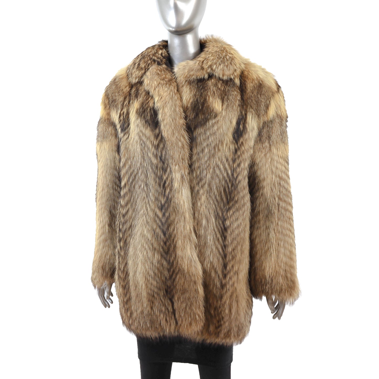 Feathered Raccoon Jacket- Size M