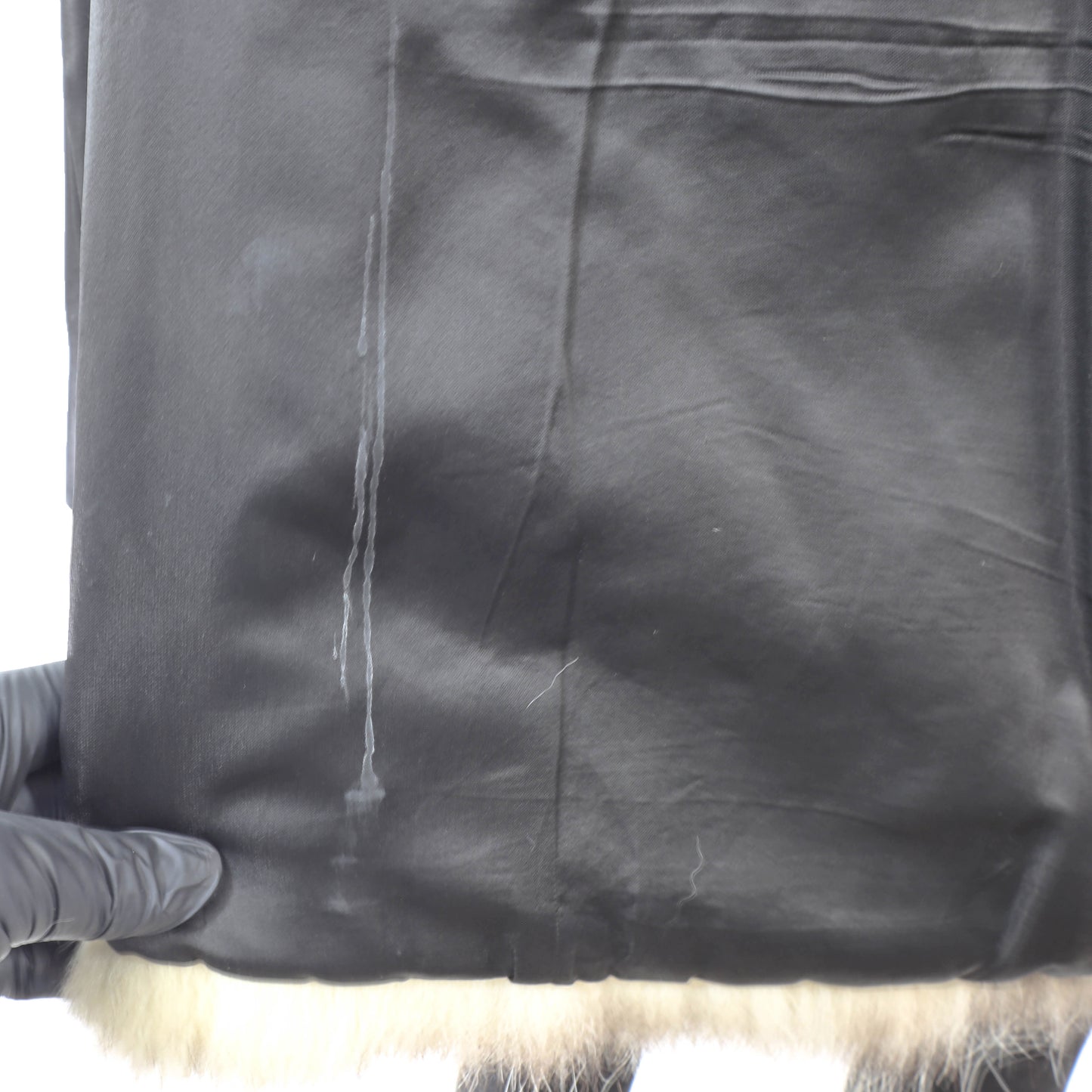 Raccoon Jacket with Leather Insert- Size M