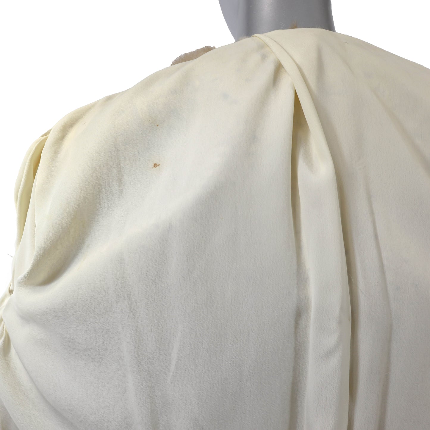 Beige Ribbon Jacket with Mink Trim- Size S
