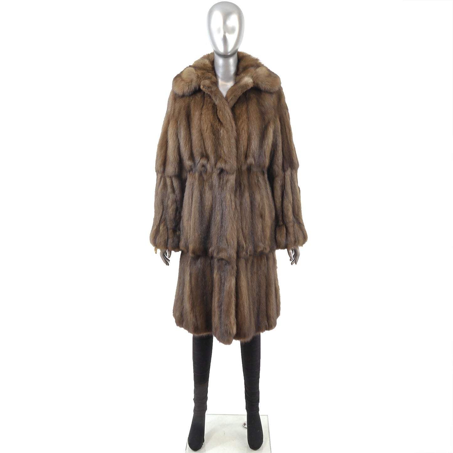 Zuki/ Saks Fifth Avenue Brown Sable Coat- Size M