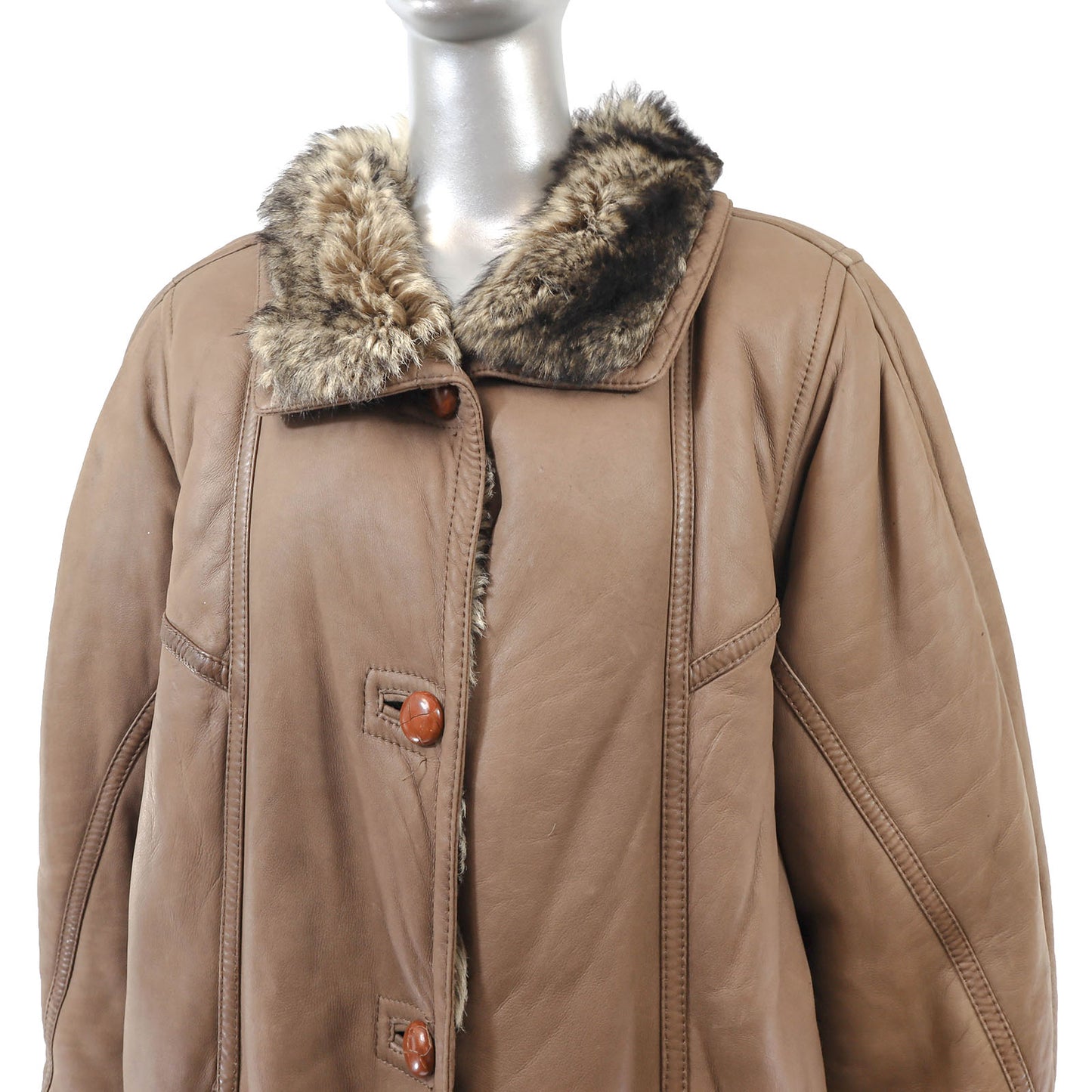 Brown Shearling Coat- Size XL