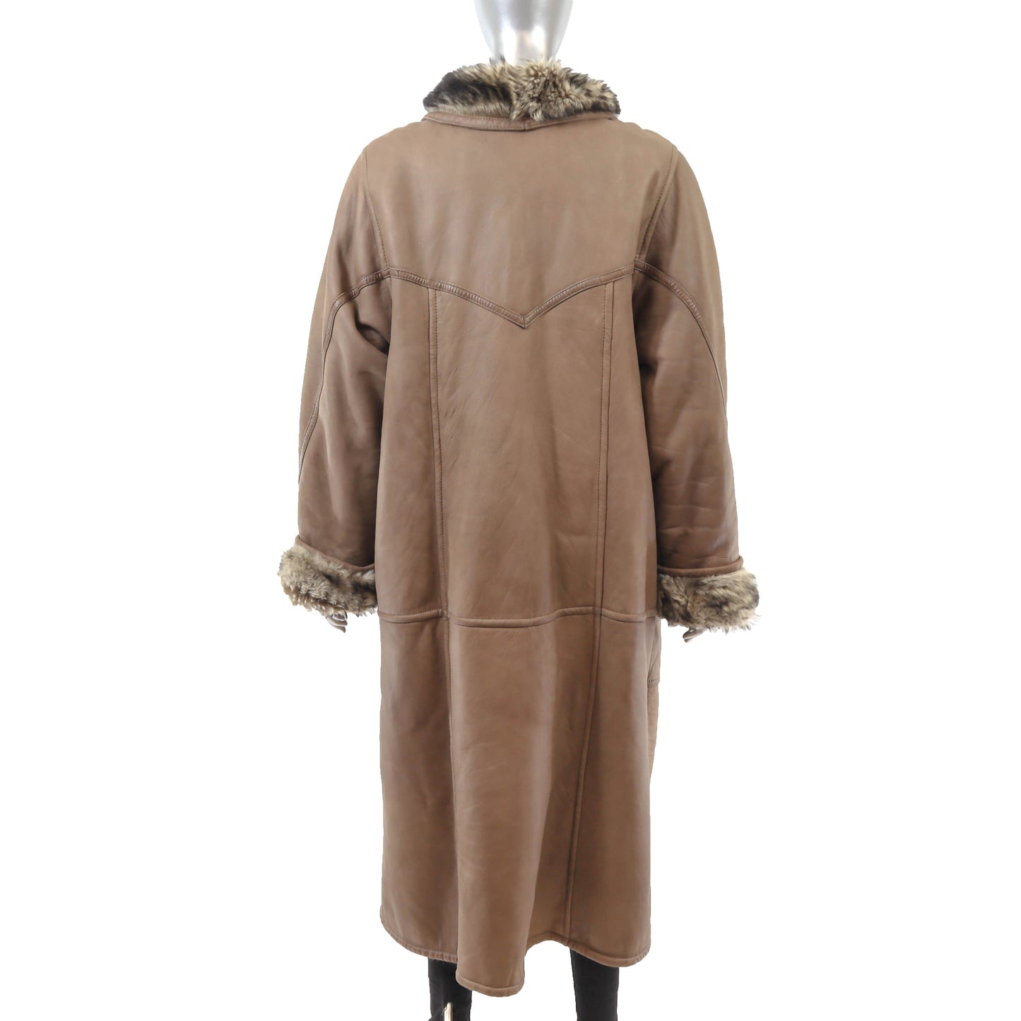 Brown Shearling Coat- Size XL