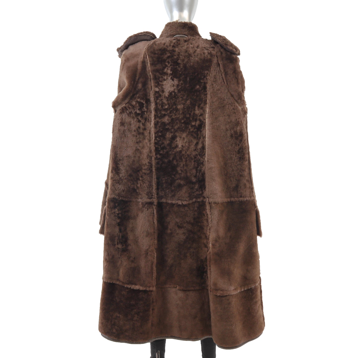 Camel Shearling Coat- Size M