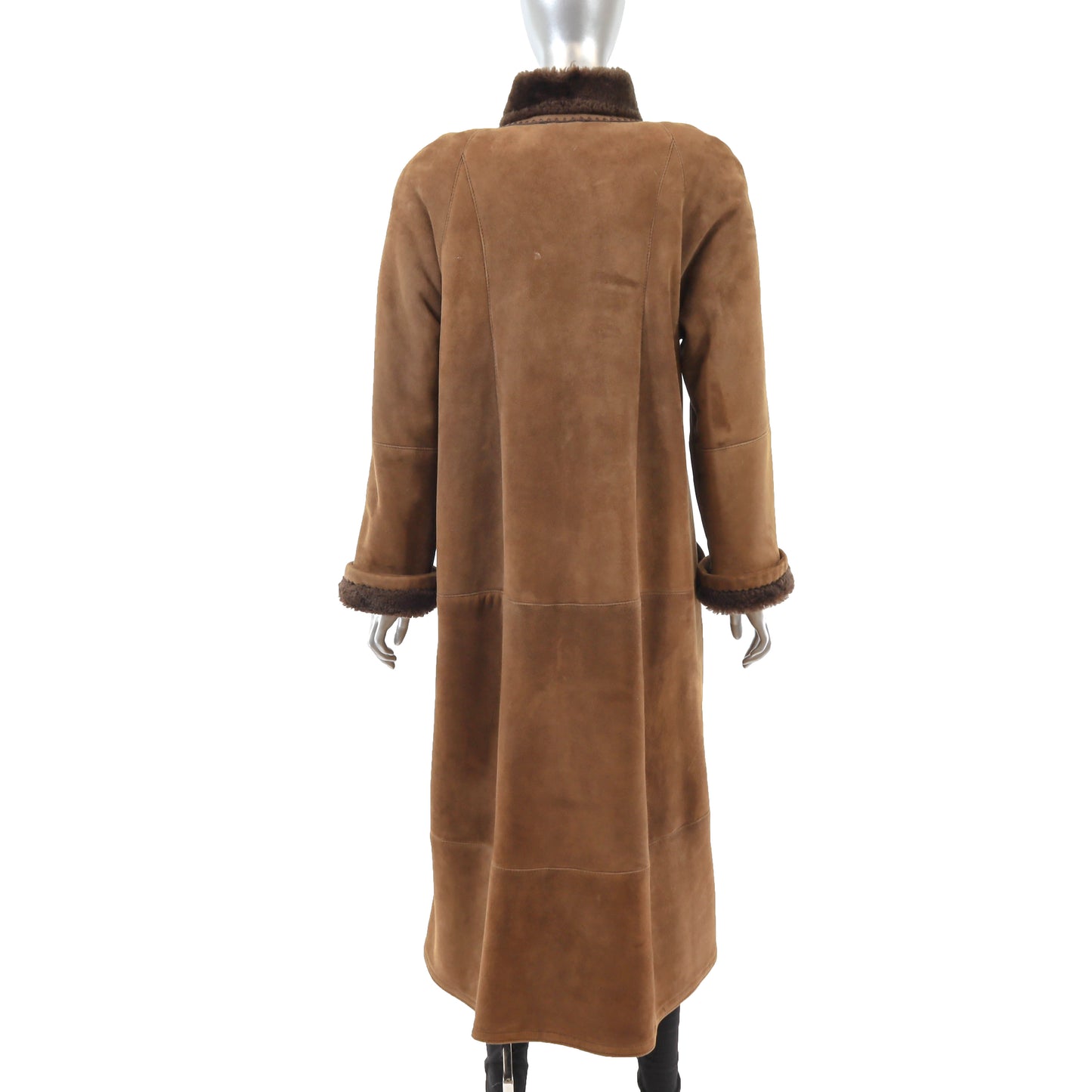 Camel Shearling Coat- Size M