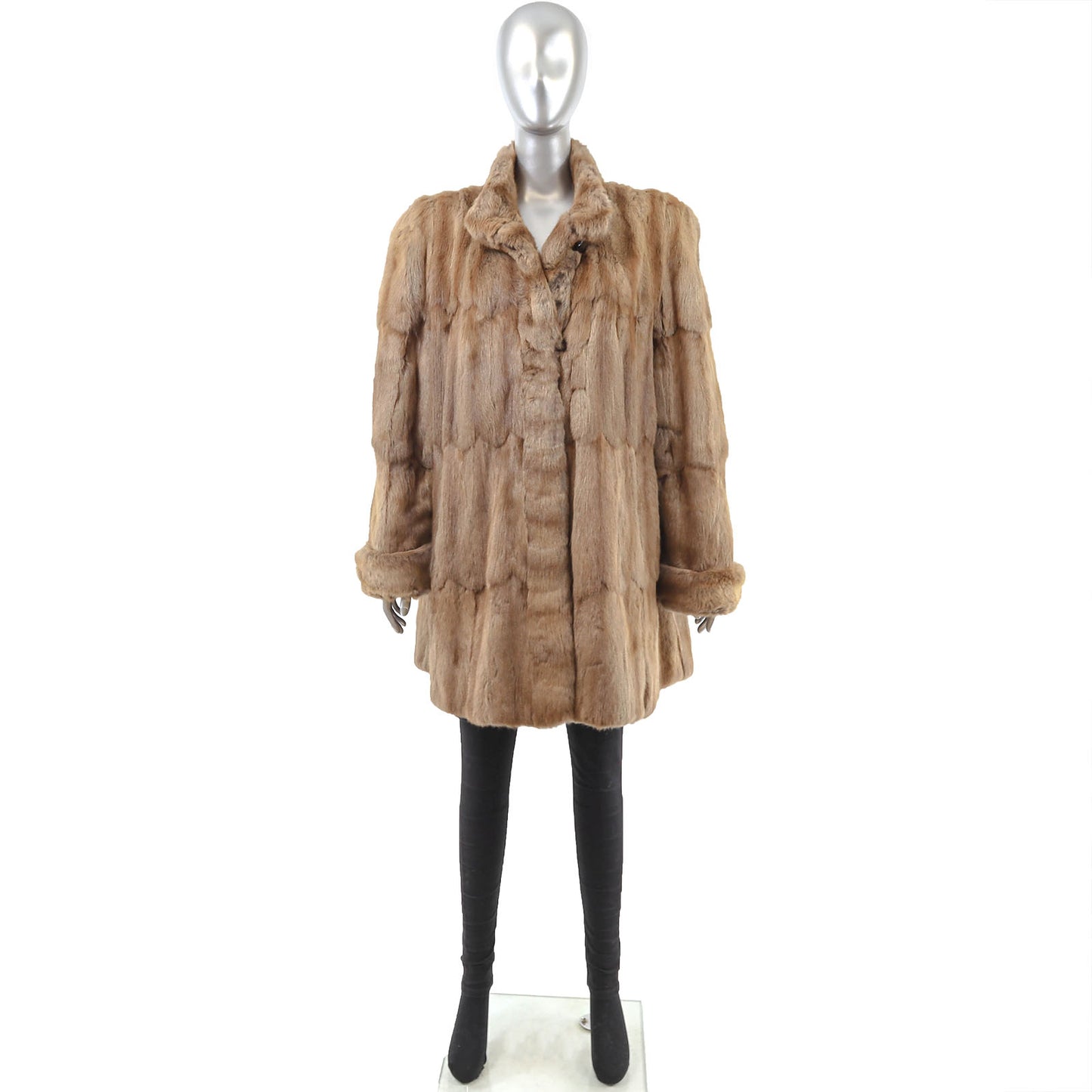 Neiman Marcus/ Sorbara Brown Squirrel 3/4 Coat- Size XL
