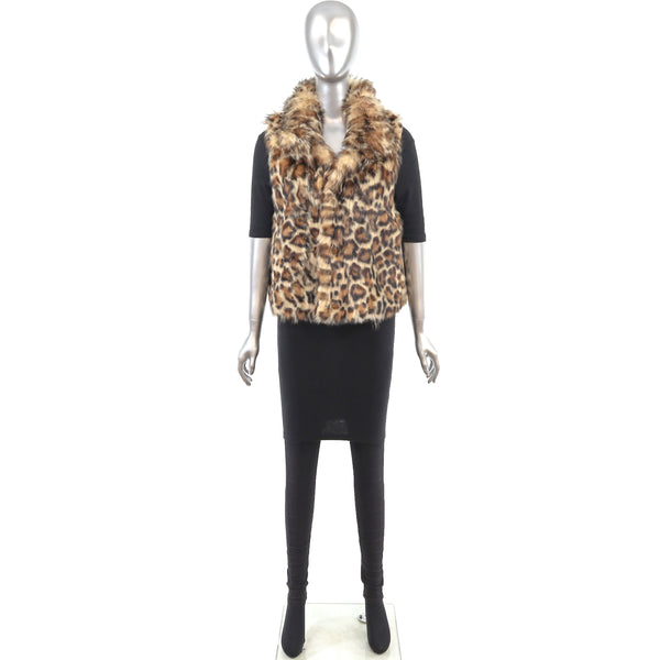 Leopard Printed Toscana Reversible Vest- Size S