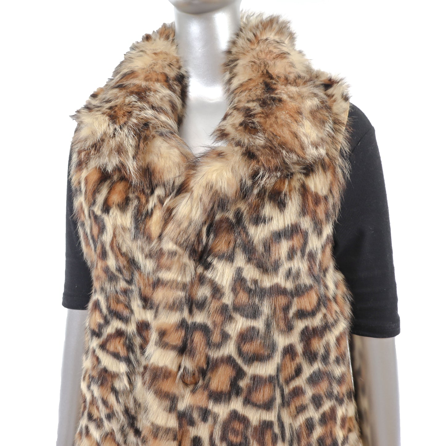 Leopard Printed Toscana Reversible Vest- Size S