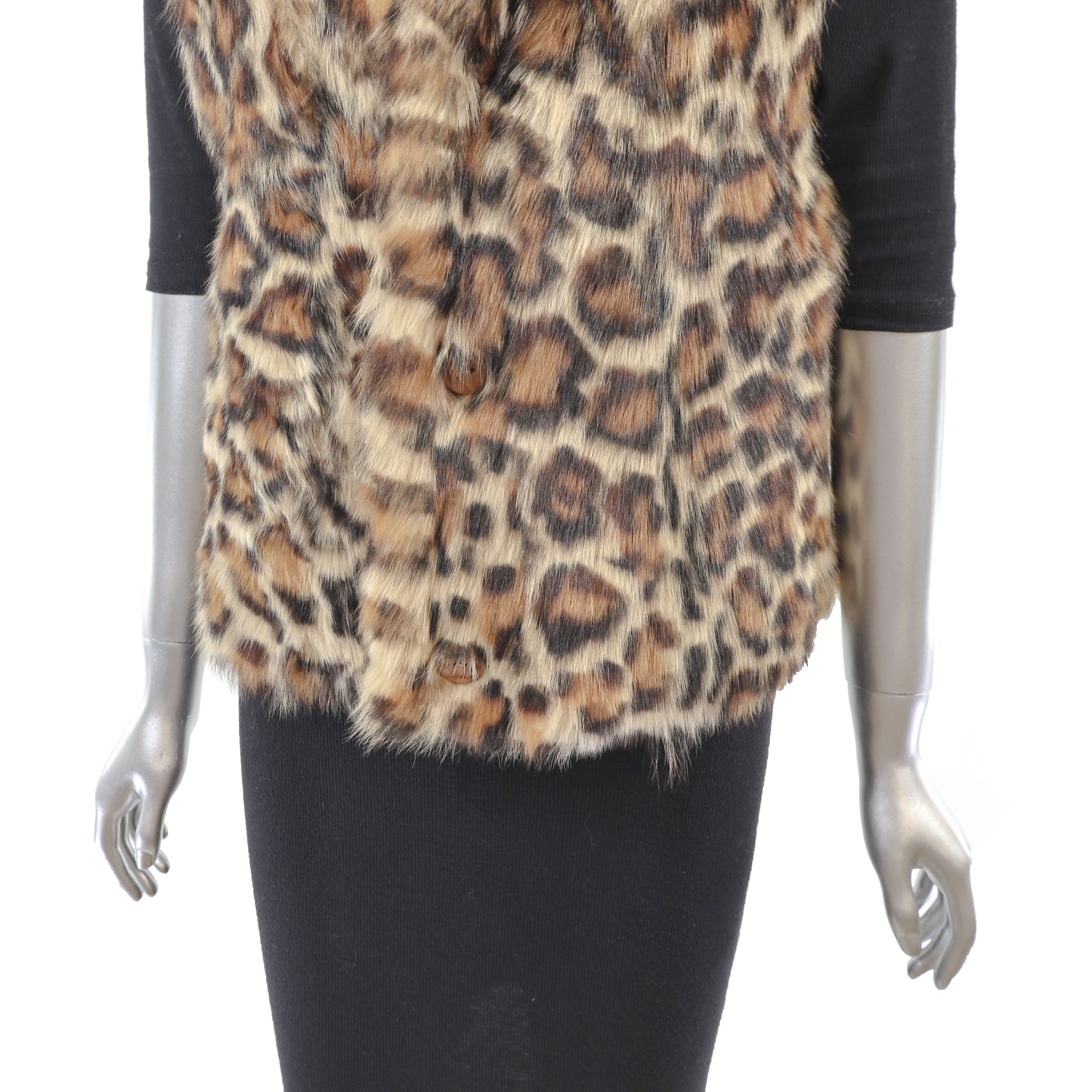 Leopard Printed Toscana Reversible Vest- Size S
