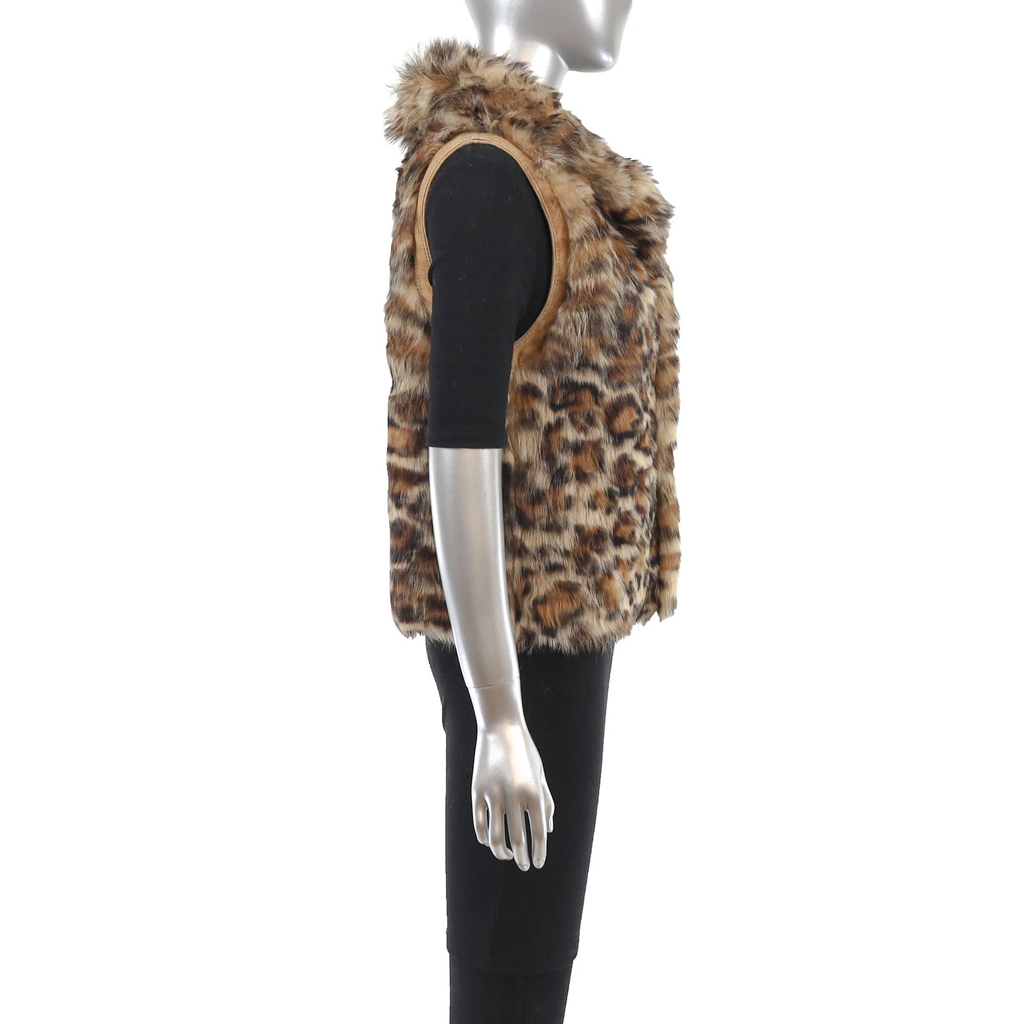 Leopard Printed Toscana Reversible Vest- Size S
