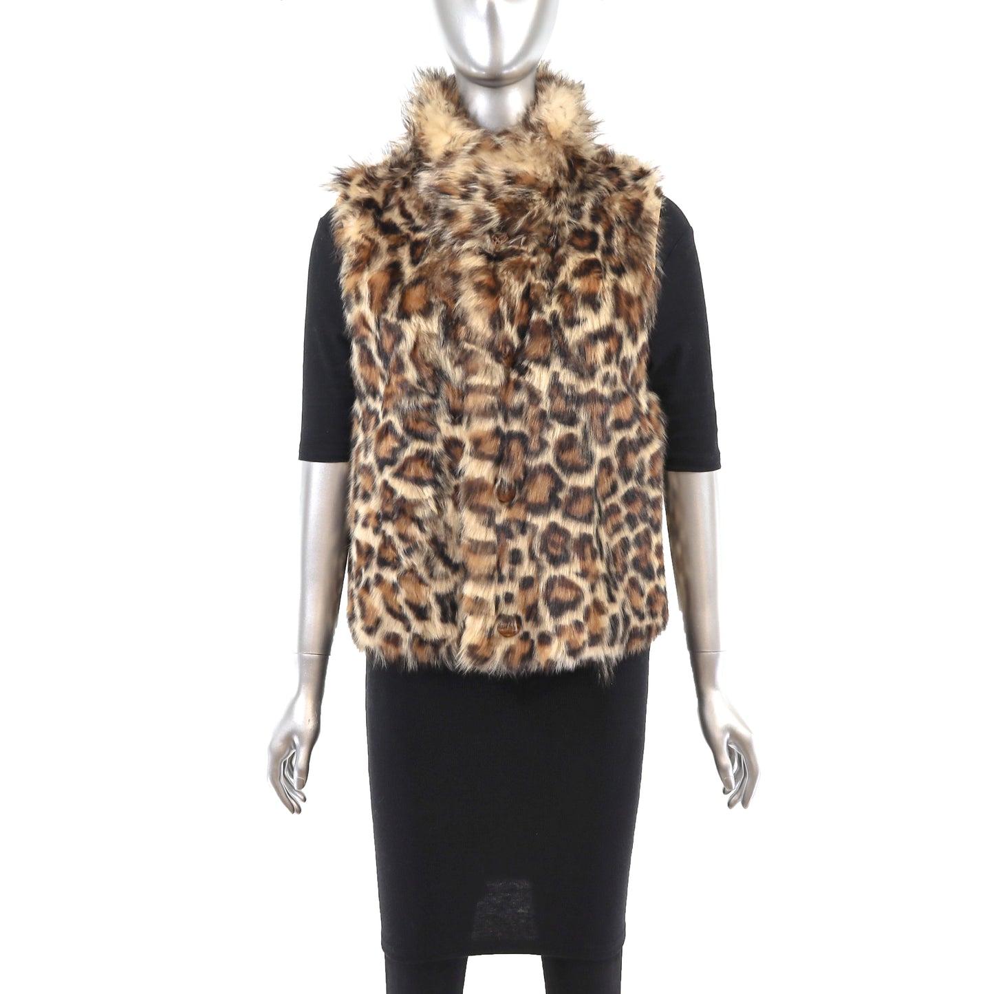 Leopard Printed Toscana Reversible Vest- Size S
