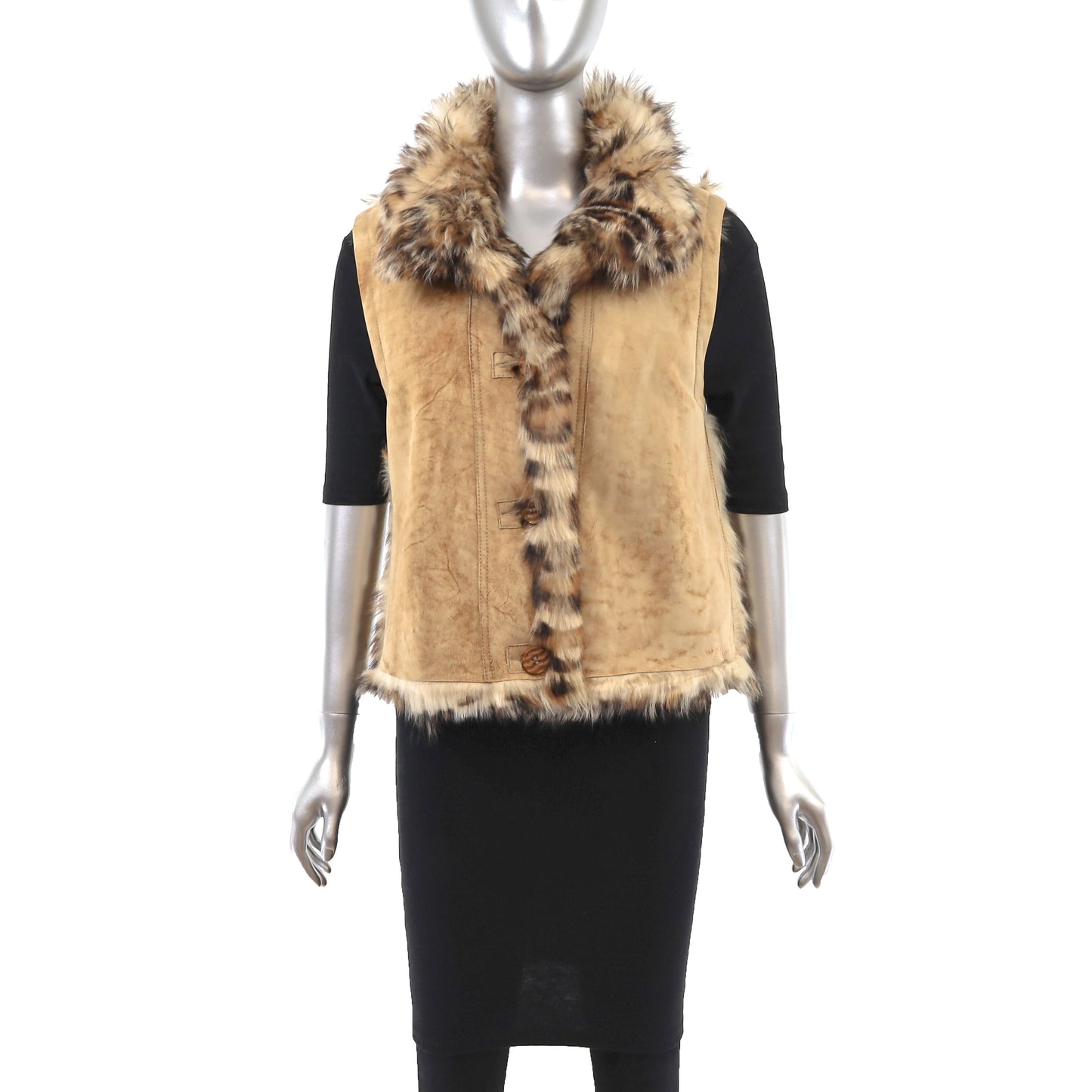 Leopard Printed Toscana Reversible Vest- Size S
