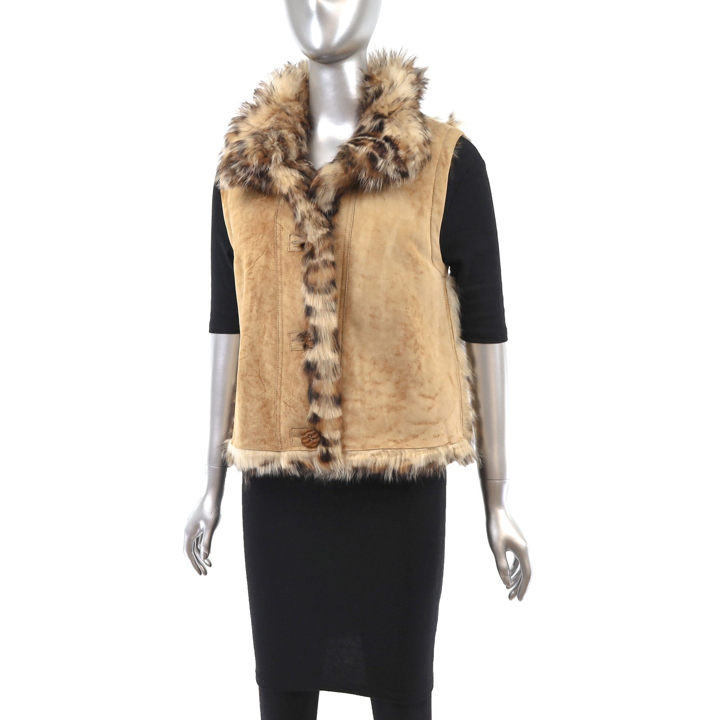 Leopard Printed Toscana Reversible Vest- Size S