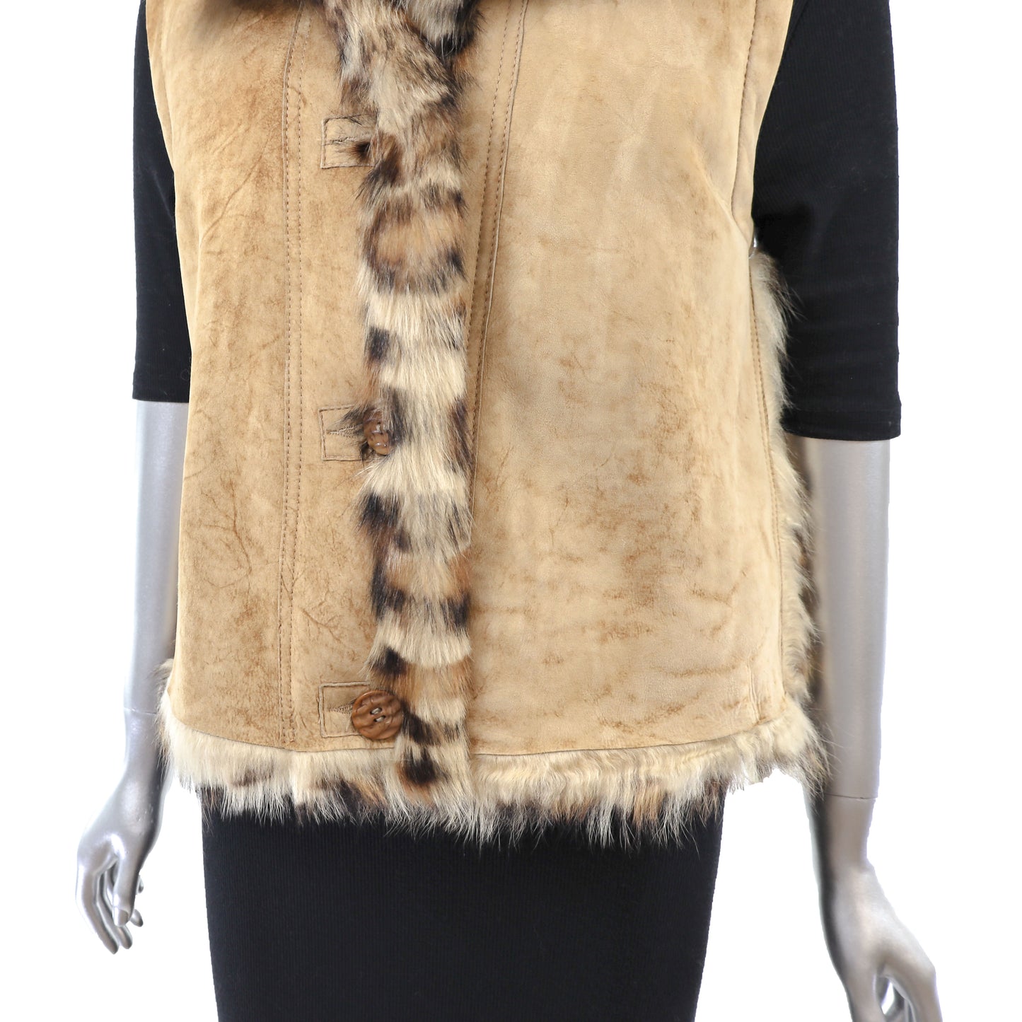 Leopard Printed Toscana Reversible Vest- Size S