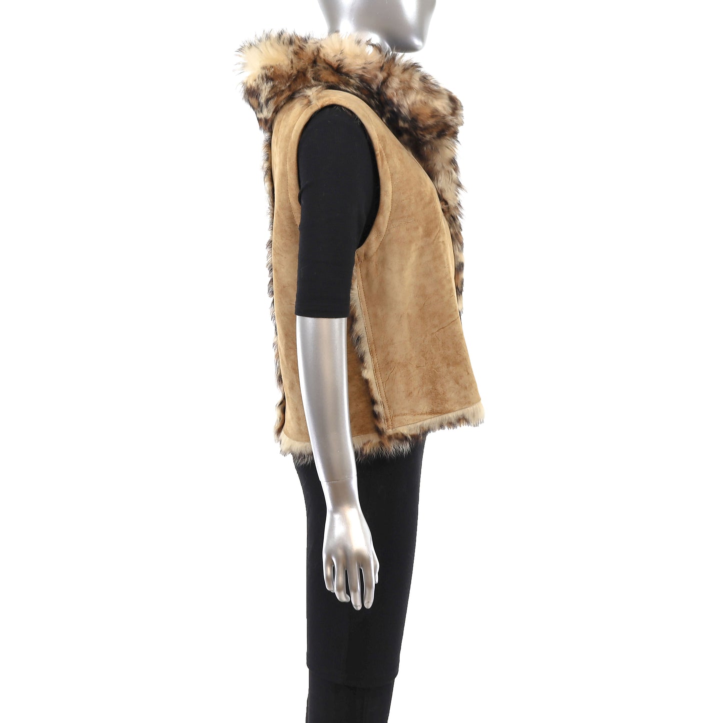 Leopard Printed Toscana Reversible Vest- Size S